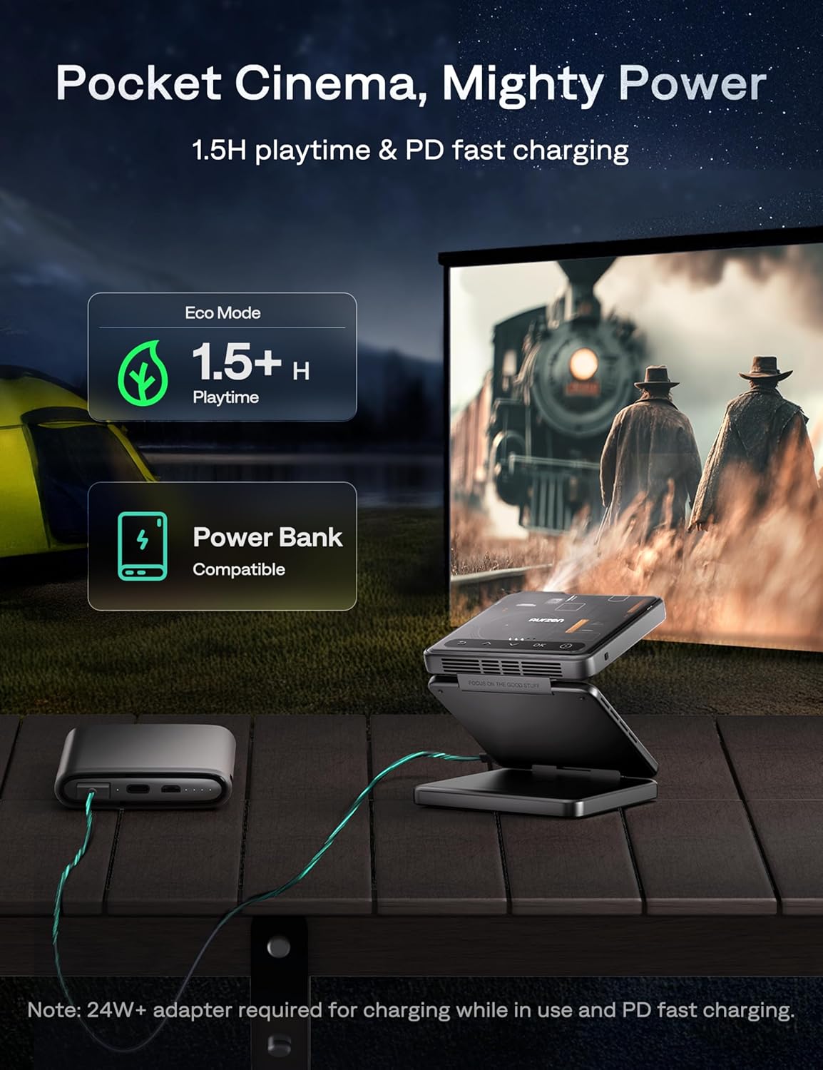 Thumbnail 4 de Aurzen ZIP Tri-Fold DLP Ultra-Portable Mini Projector