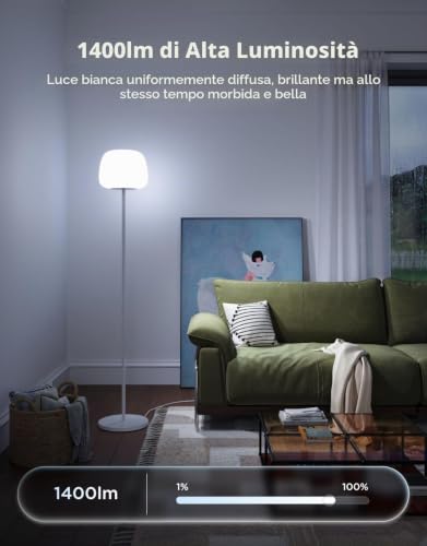 Detalle de Govee Lantern Lampada da Terra RGBICWW con Effetto Halo – LED 1400 lm, altezza regolabile