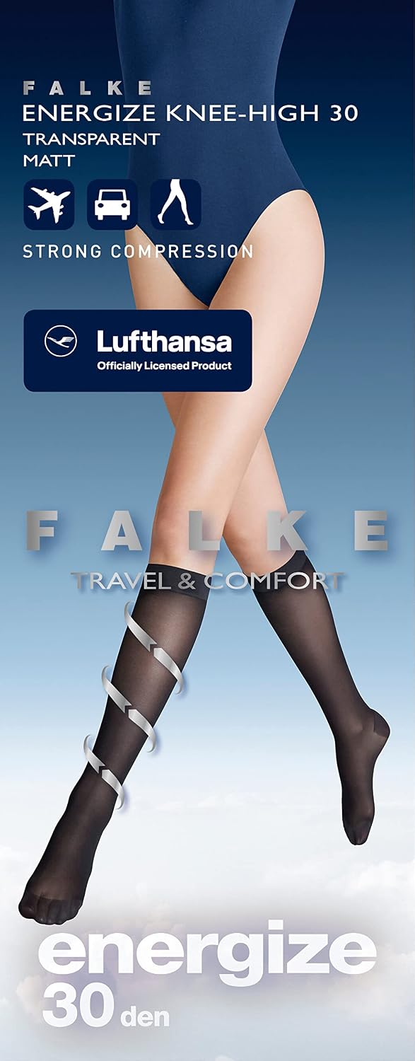 Thumbnail 5 de FALKE Lufthansa Travel & Comfort Damen Energize 30 DEN Kompressions-Kniestrümpfe (1 Paar)