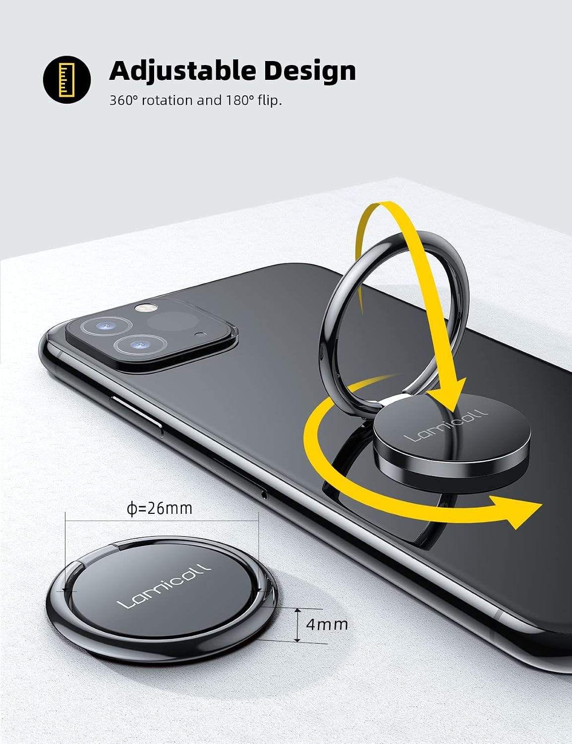 Thumbnail 4 de Lamicall Phone Ring Holder 360° adjustable grip