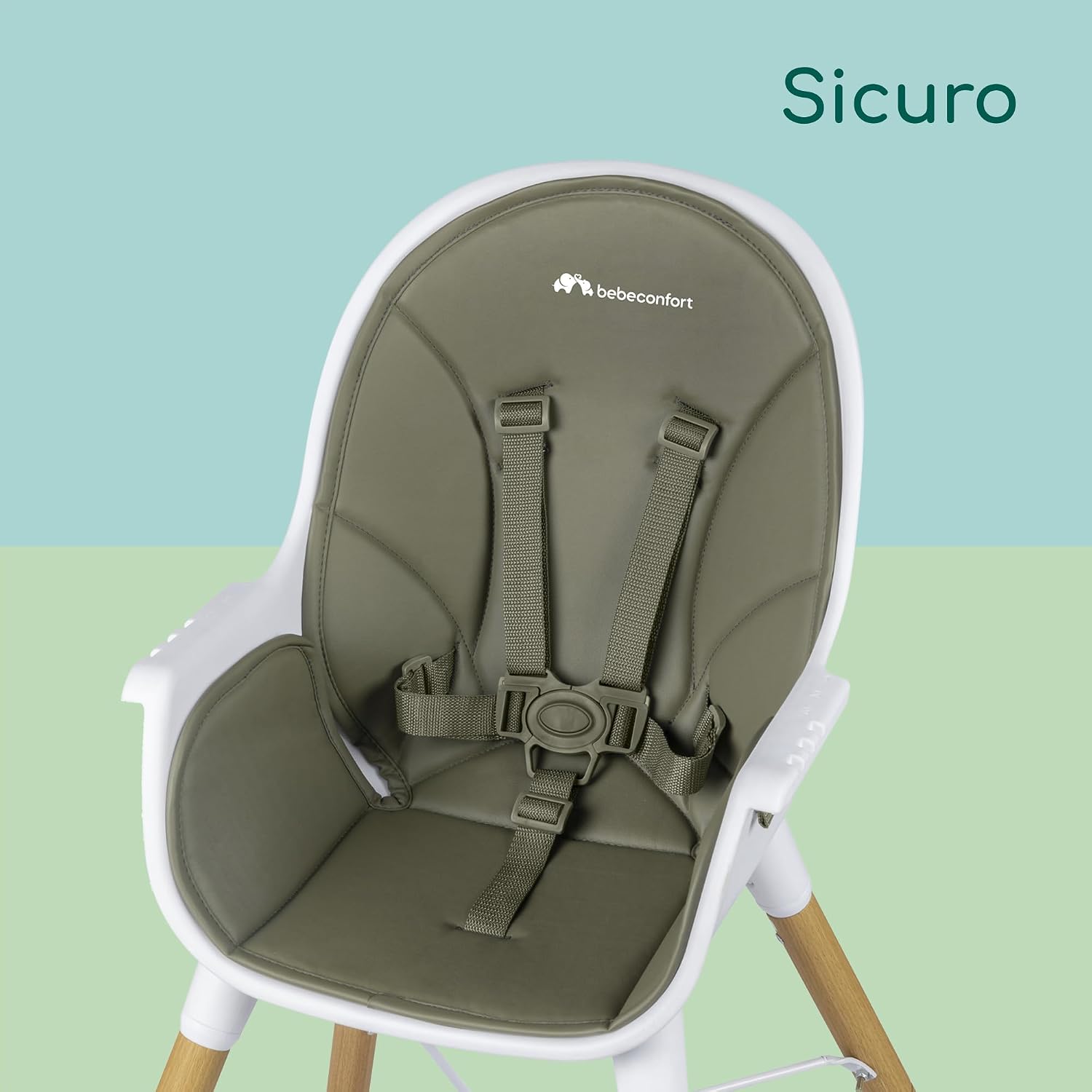 Thumbnail 5 de Bebèconfort Avista seggiolone pappa evolutivo 2 in 1 Mineral Green, trasformabile in sedia (da 6 mesi fino a 30 kg)