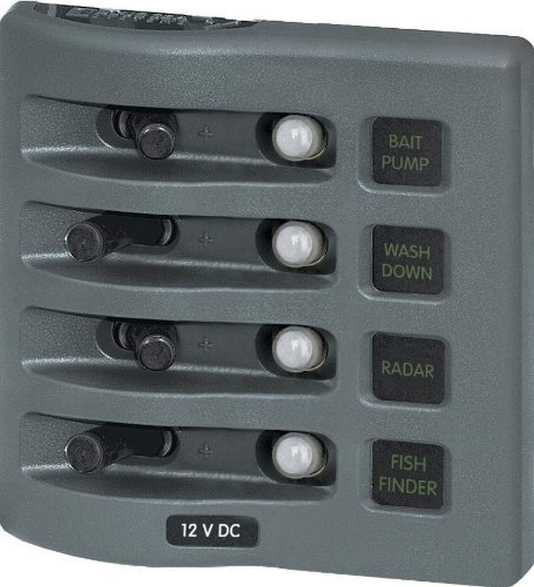 Detalle 2 de Blue Sea Systems WeatherDeck – 8-pozycyjny panel przełączników 12/24 V, IP67