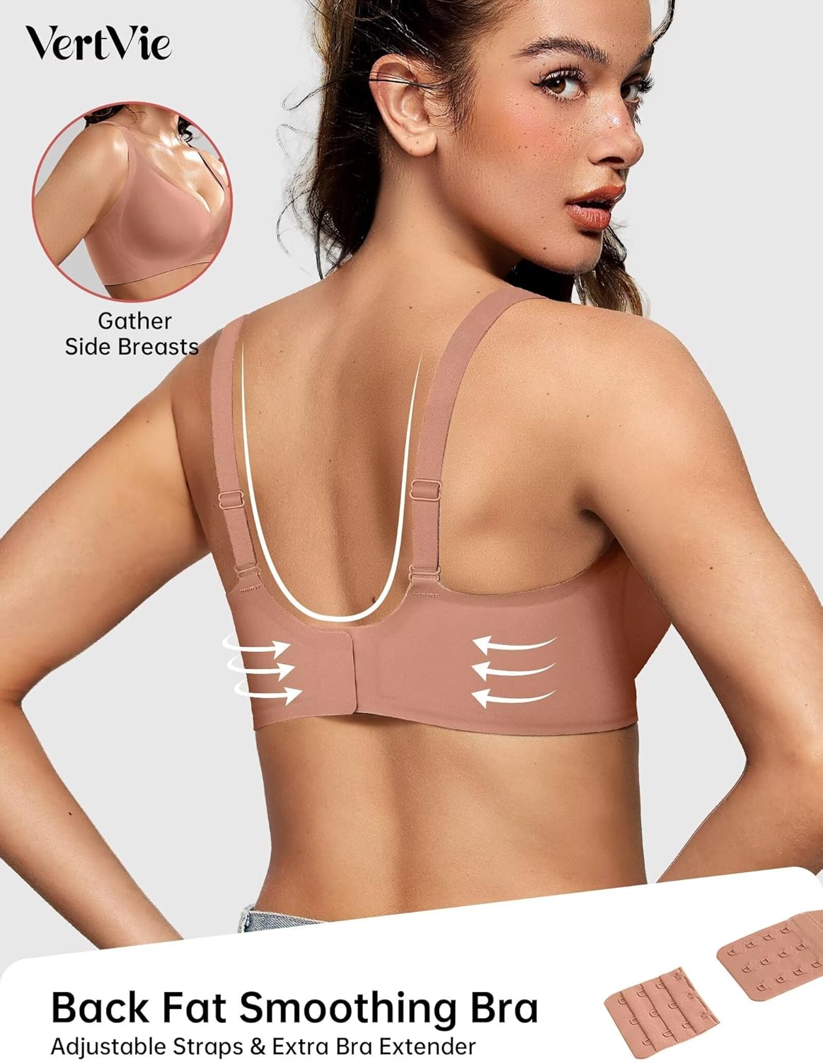 Thumbnail 2 de Vertvie Jelly Wireless Push Up Plunge Seamless T-Shirt Bra (No Underwire)