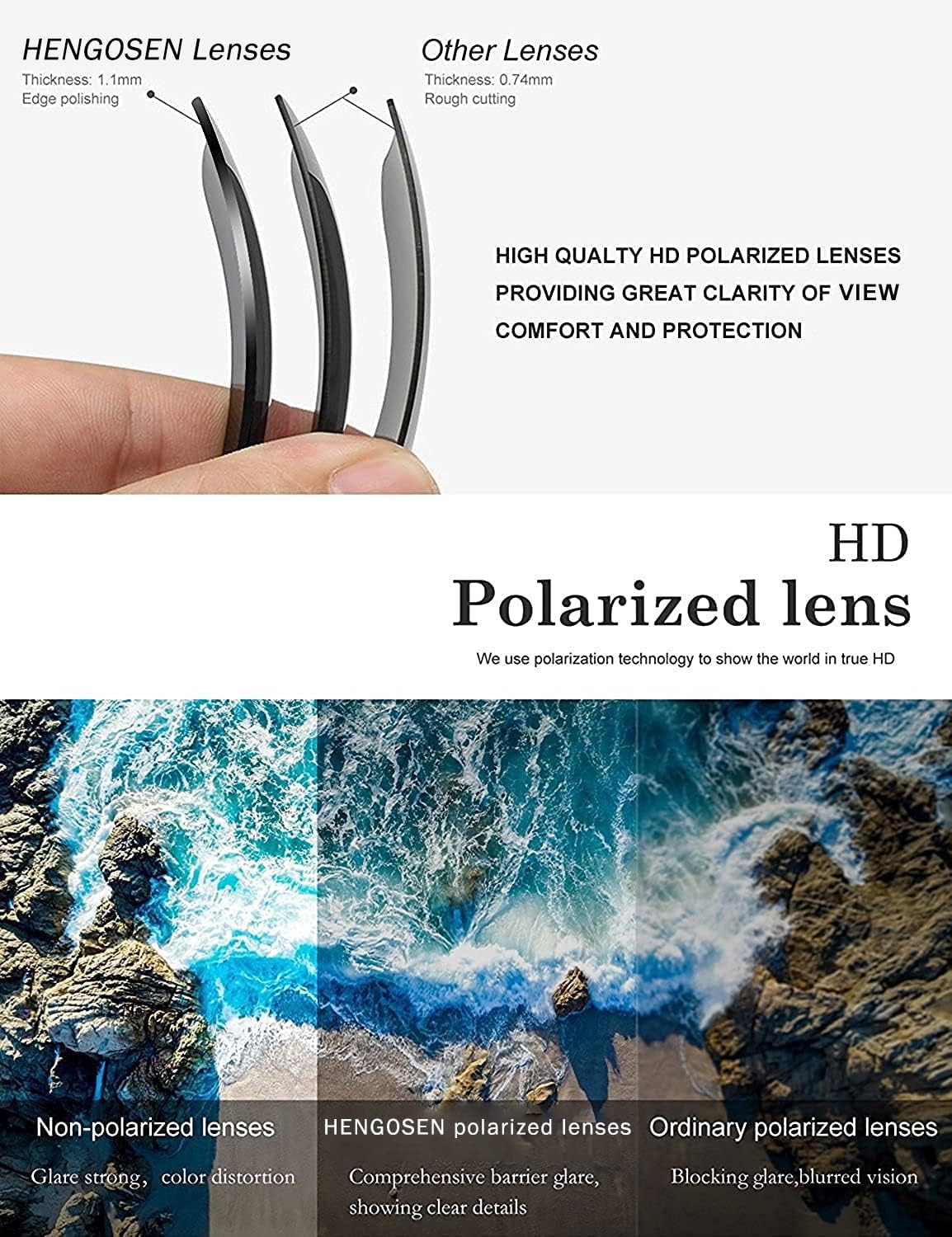 Thumbnail 4 de HENGOSEN Polarised Sunglasses