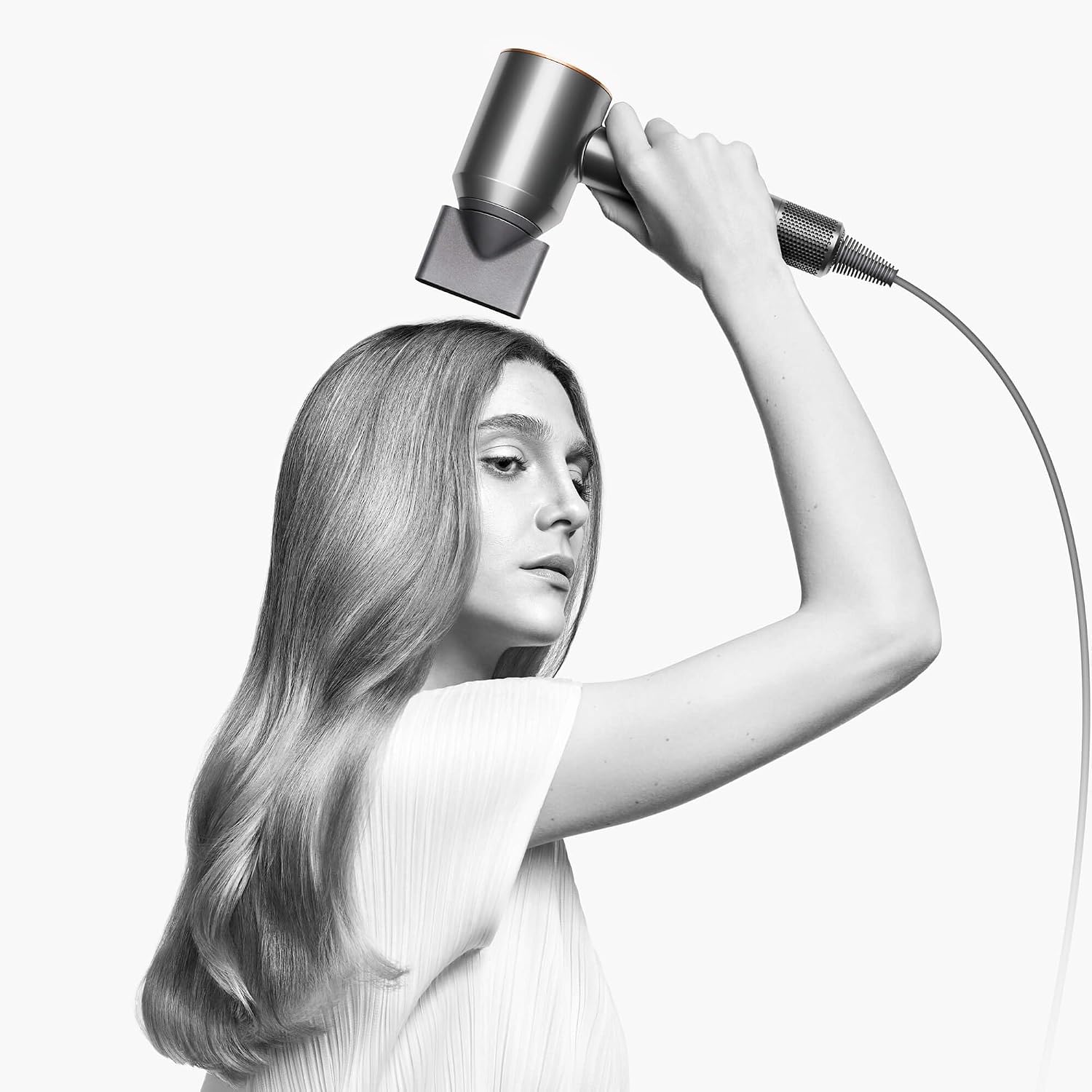 Detalle 2 de Dyson Supersonic Straight+Wavy föhn, Prussian blue/Rich copper, 4 warmtestanden