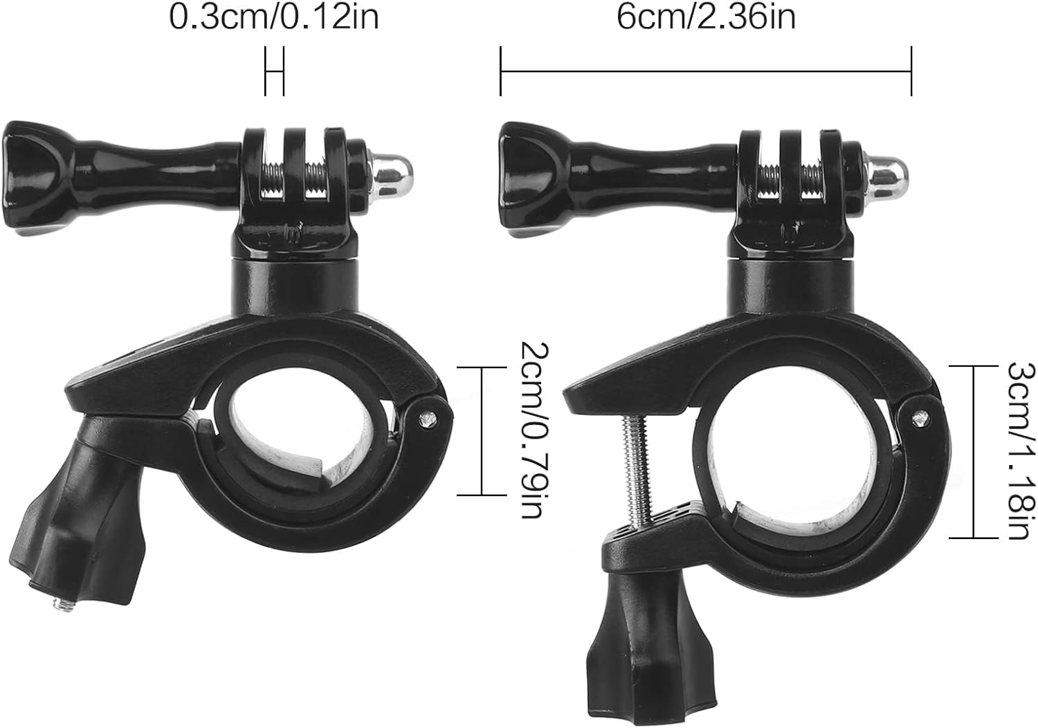 Detalle de TOTSUN 2PCS Camera Motorcycle Mount for Hero and More: Practical Handlebar Mounts