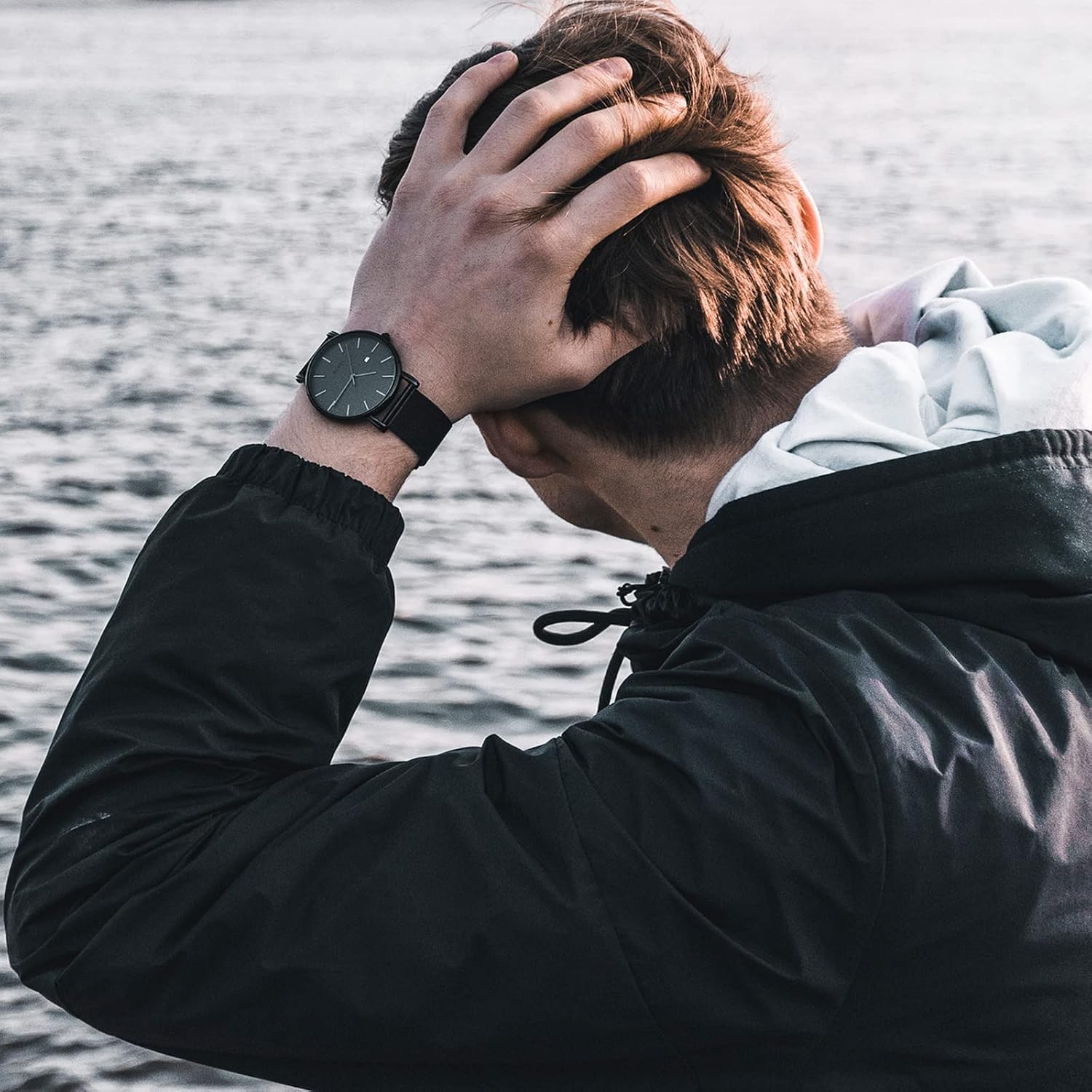 Thumbnail 5 de BUREI Herrenuhr Minimalistisch Analog