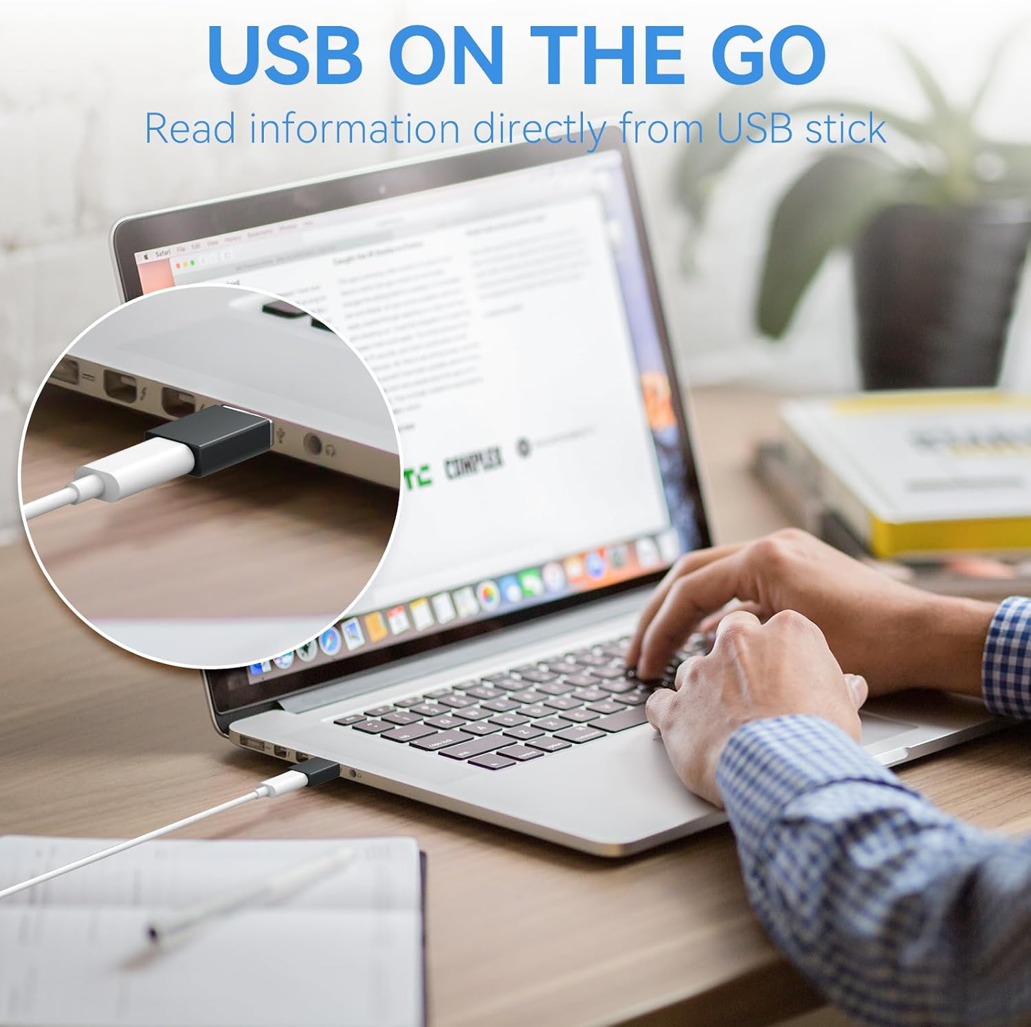 Detalle de Henrety 4-Pack USB C to USB adapters