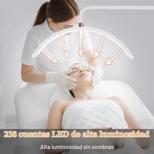 Thumbnail 3 de CGBE 23 Pulgadas Lámpara Extensiones Pestañas de Pie Media Luna - Blanco