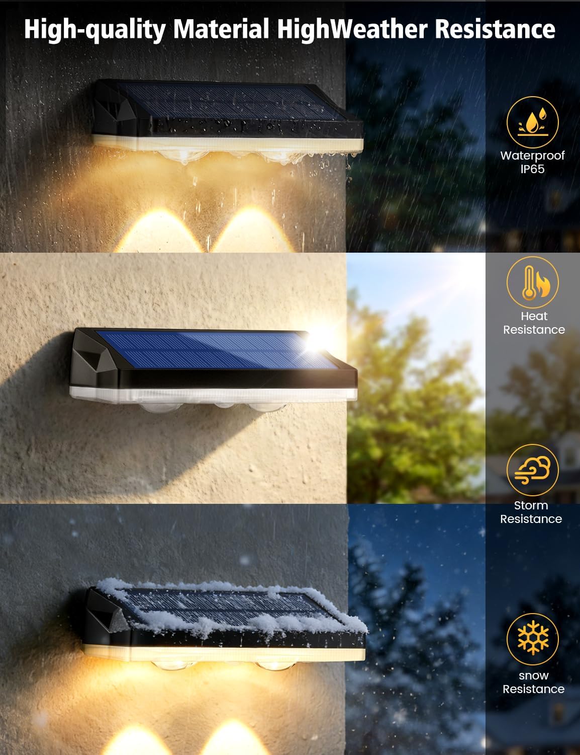 Detalle de VIIIVA Solar Fence Lights RGB, 6 pack