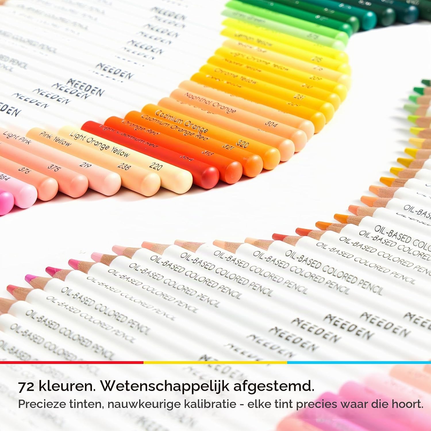 Detalle 1 de MEEDEN PNB-3021-72 kleurpotlodenset op oliebasis, 72 kleuren