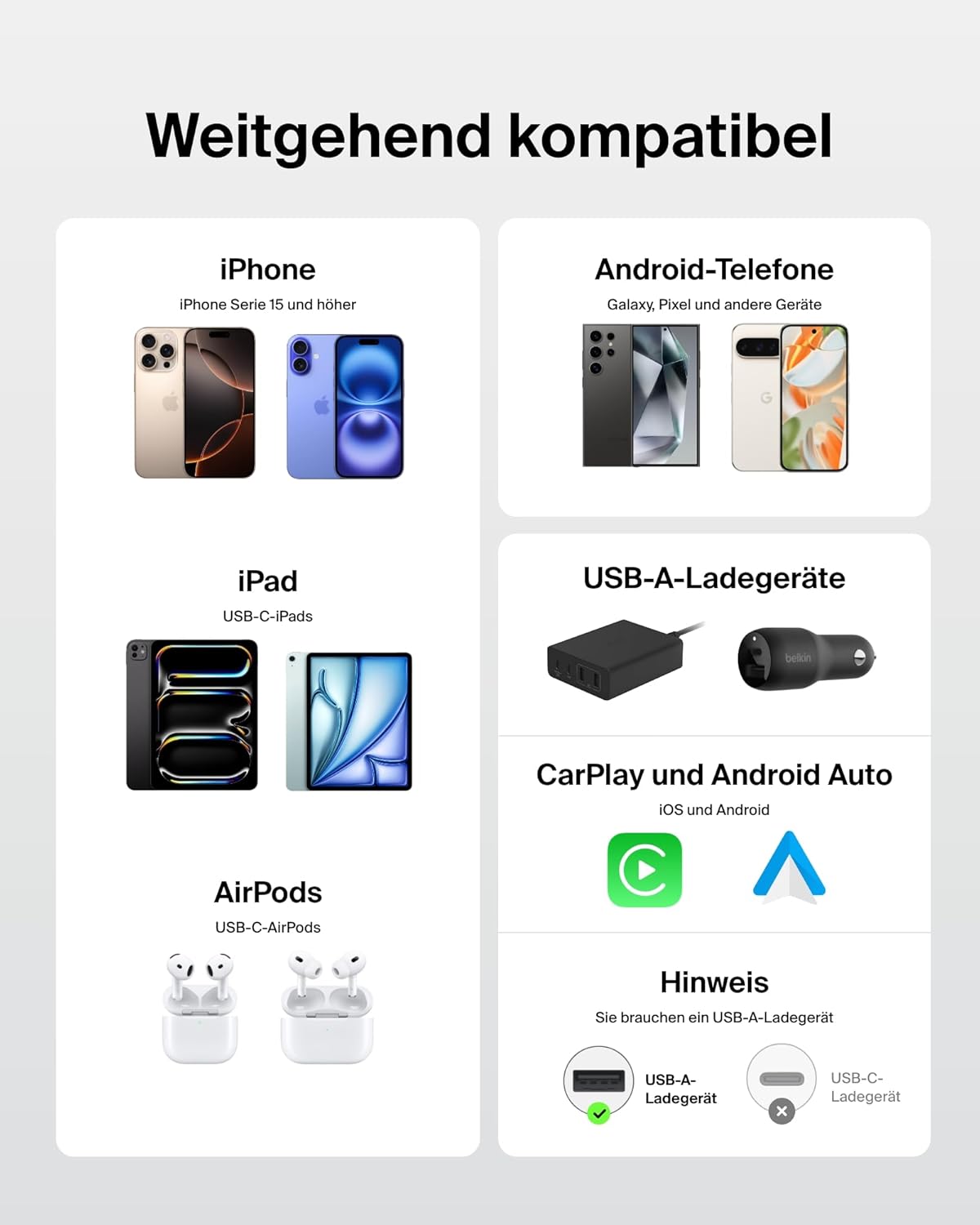 Thumbnail 4 de Belkin BoostCharge USB-A auf USB-C 1,5 m