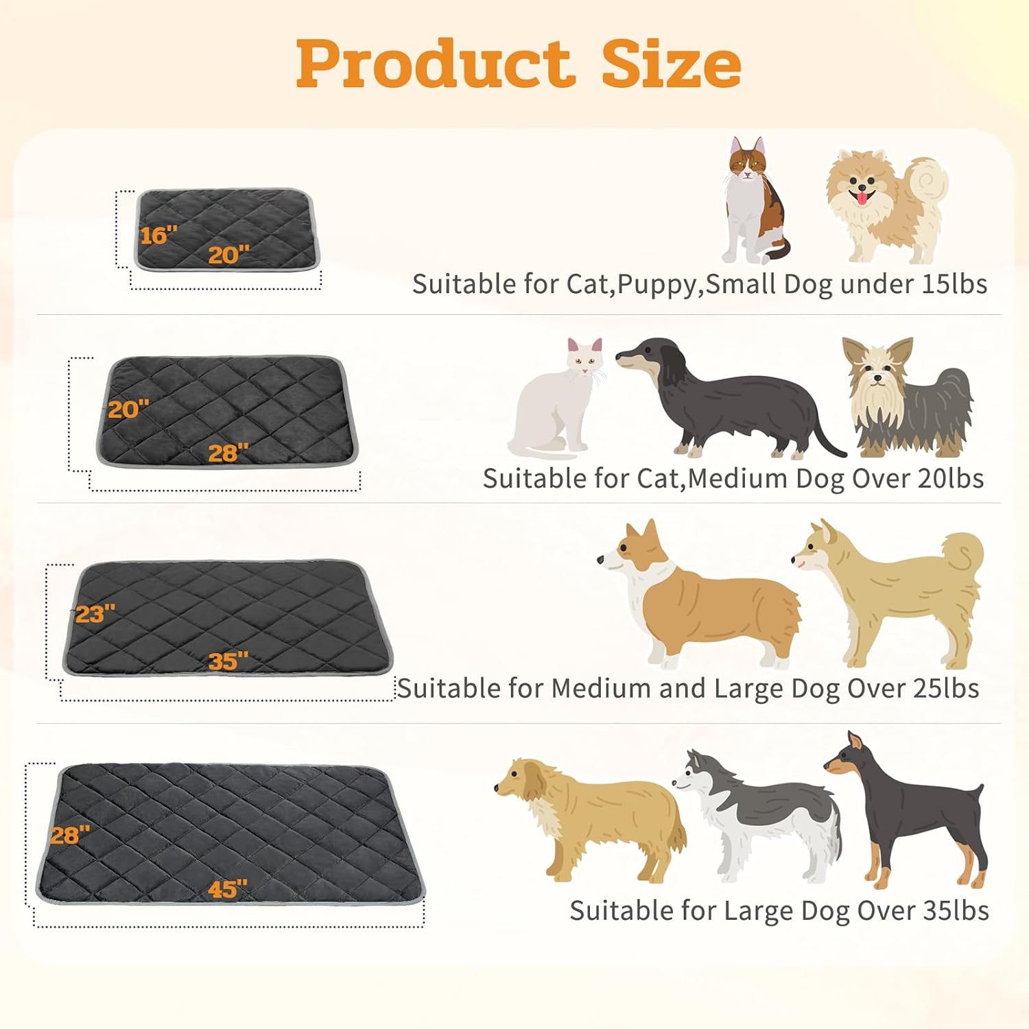 Detalle 2 de NWK Self Warming Pet Mat-S, Small Black Thermal Mat, 20 x 16 in