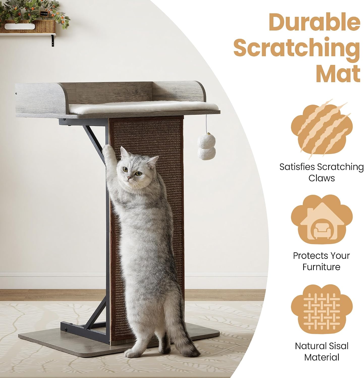 Detalle de Wooden Cat Tree, 33.8in