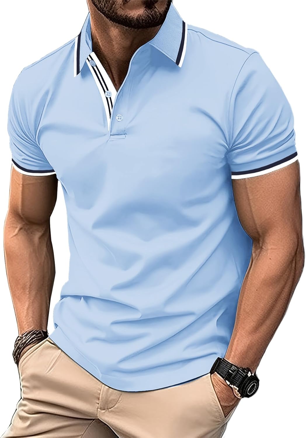 Thumbnail 5 de geeksport Men’s Short Sleeve Golf Polo Shirt – breathable, moisture-wicking performance tee
