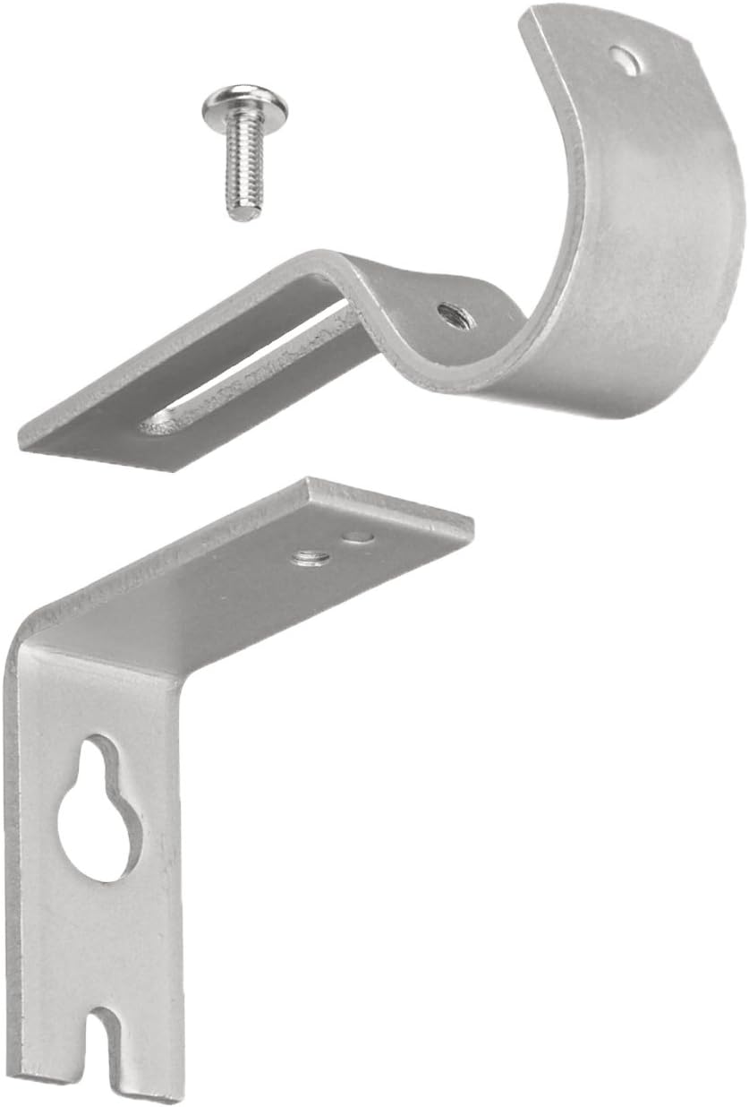 Detalle 2 de Amazon Basics Soportes Ajustables de Pared, Níquel, Pack de 2 🏡