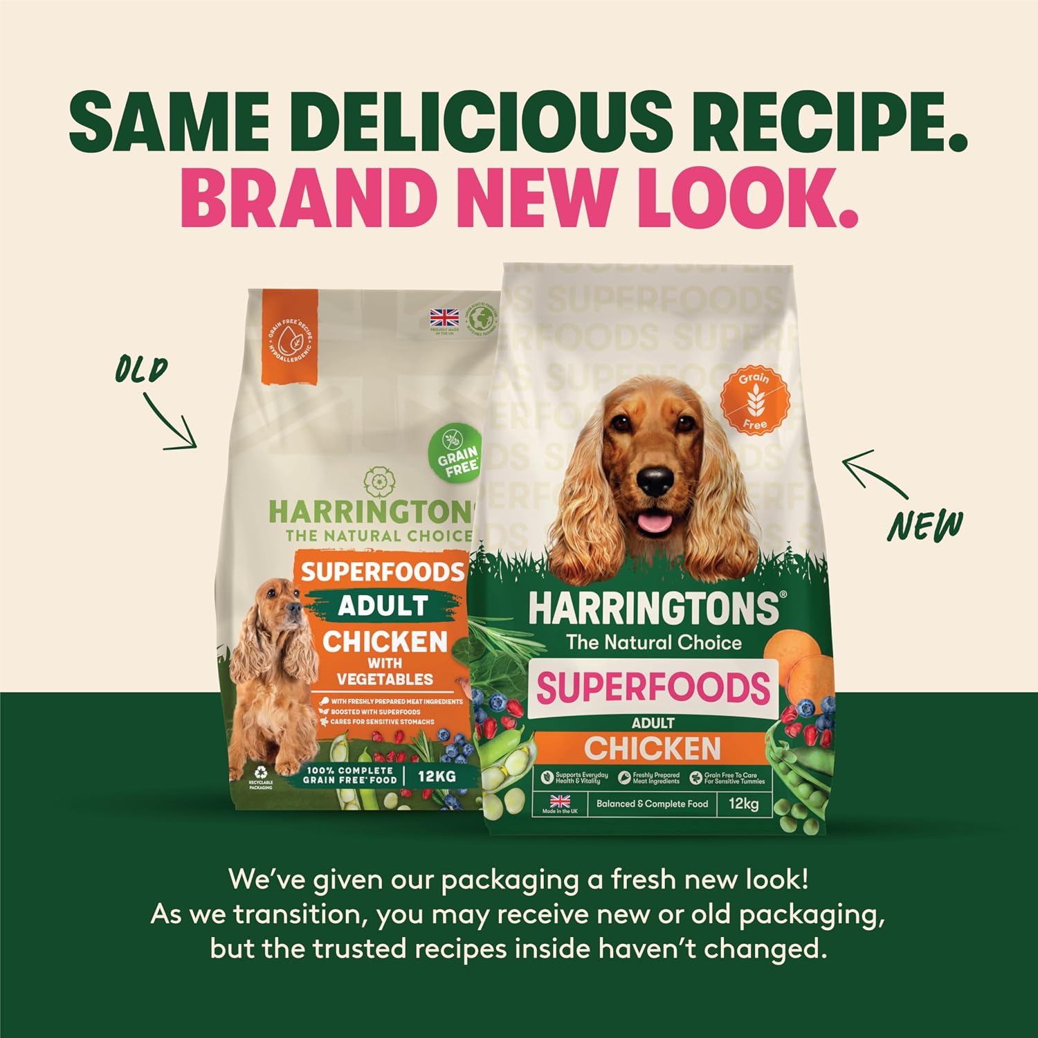 Thumbnail 2 de Harringtons Superfoods Dry Adult Dog Food Chicken & Veg 12kg