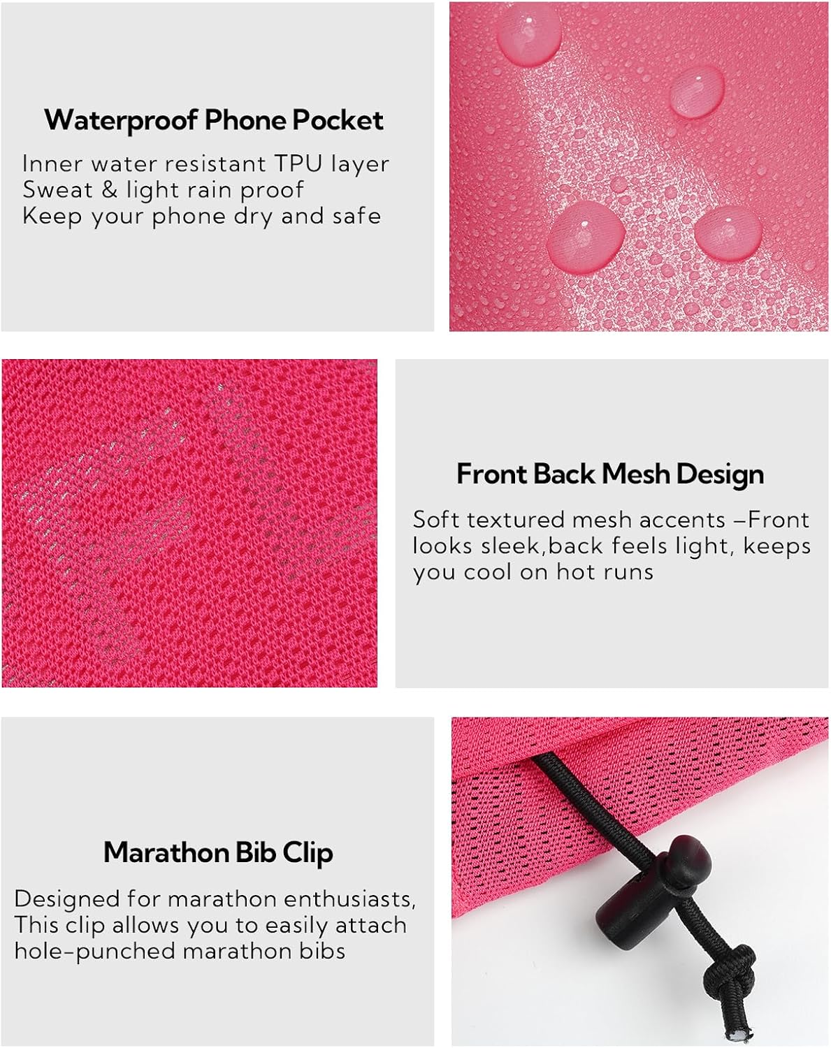 Thumbnail 4 de Waterfly Running Belt Bum Bag: Breathable Slim Waist Pack for Runners