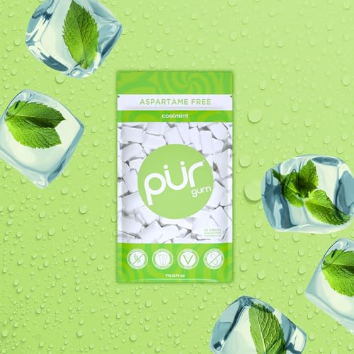 Detalle 2 de PUR Gum Kaugummi mit Xylit 55 Stück 🍬