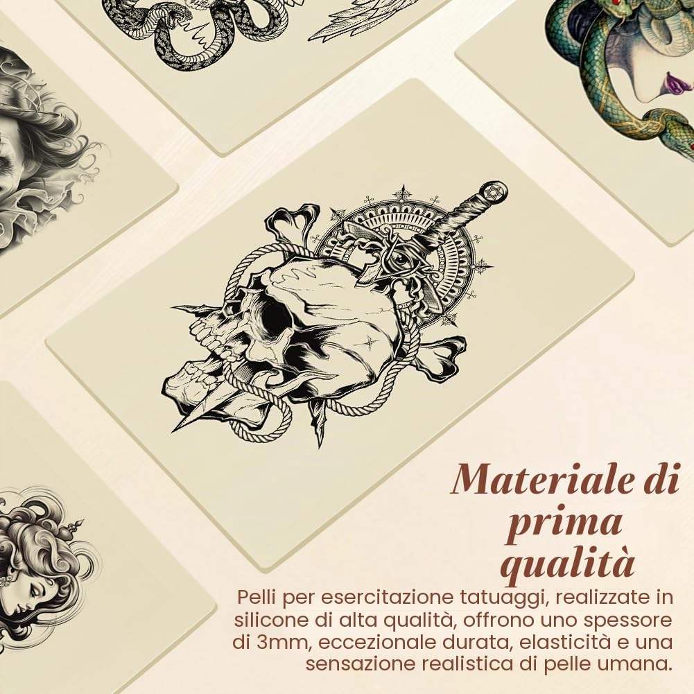 Detalle de Vicloon Pelle Sintetica Tattoo 3mm – 3 Pezzi 210 x 297 mm beige
