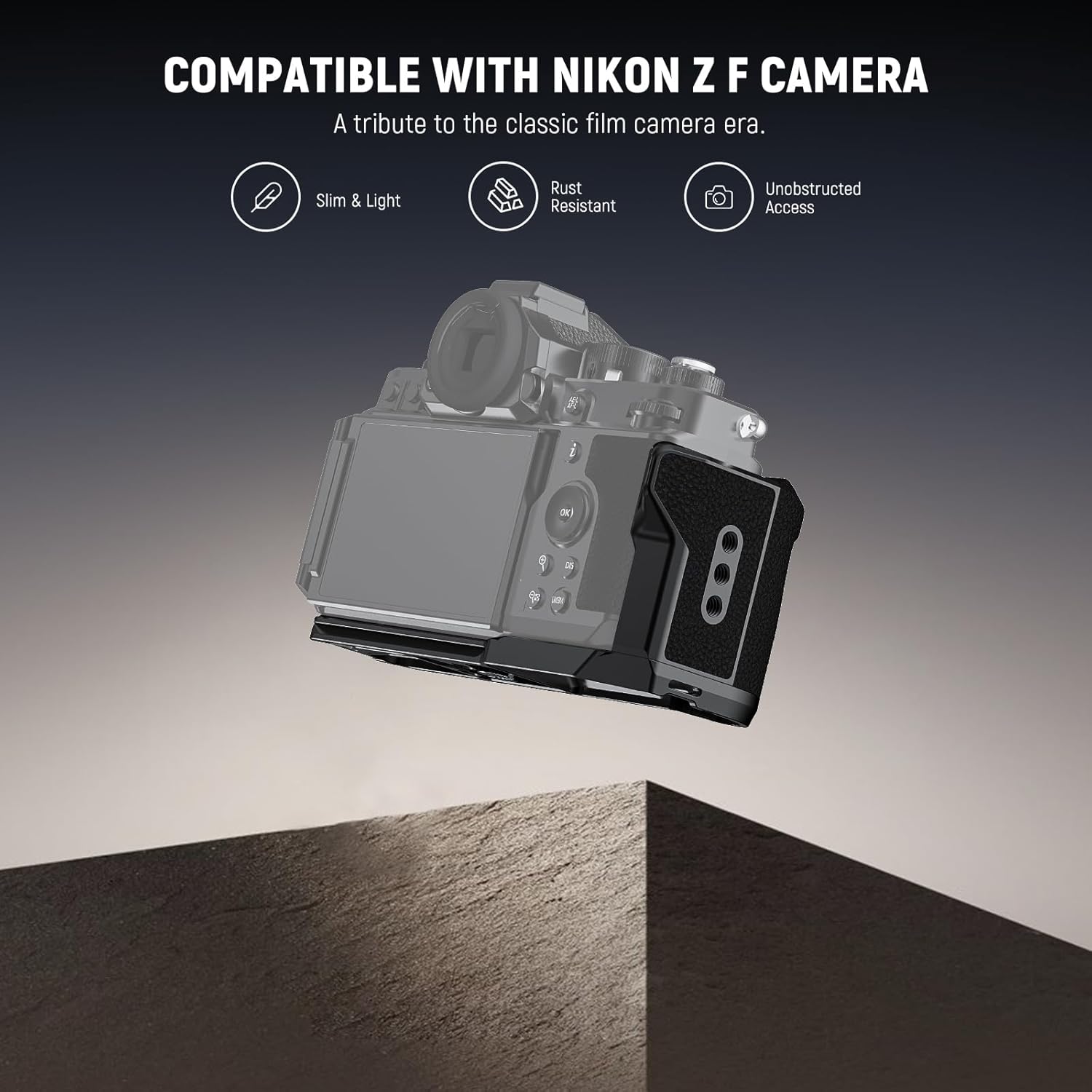 Thumbnail 1 de NEEWER Zf Handgriff L – flacher Handgriff mit Arca-kompatibler Schnellwechselplatte für Nikon Z f