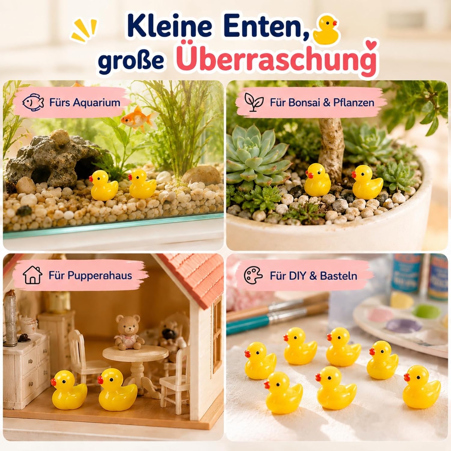 Detalle 2 de OstayOne ST-SZY1-LE Mini Ducks, Pack of 120 Yellow Resin Figures