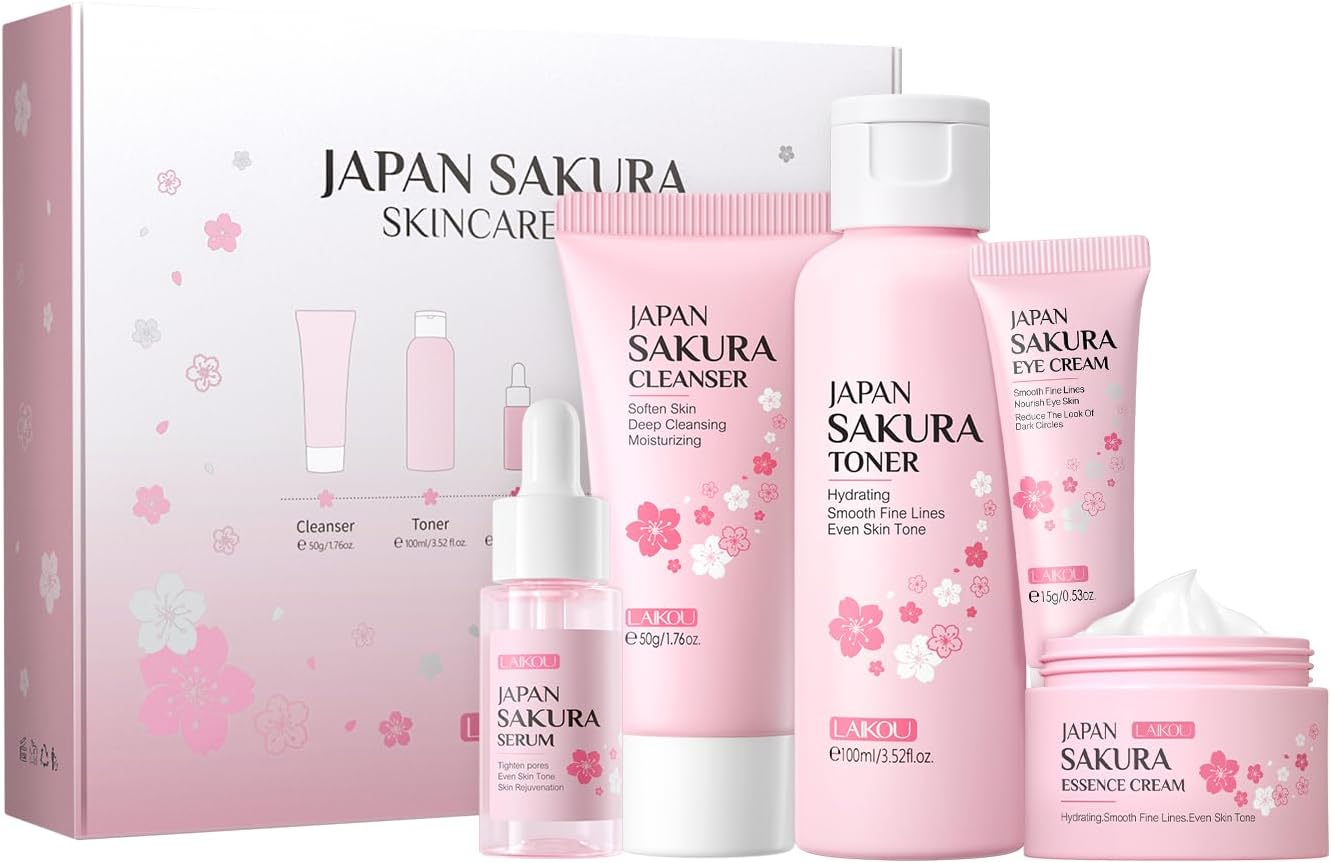 Detalle de LAIKOU Set cura pelle Sakura 5 pezzi