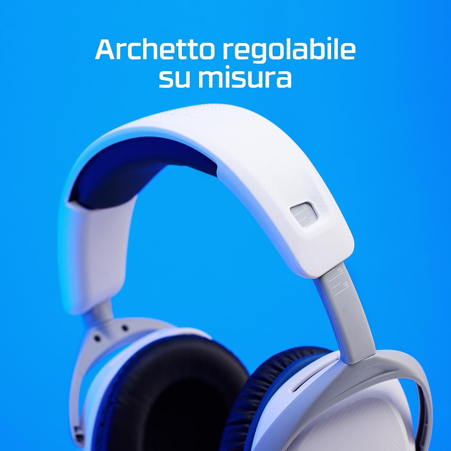 Detalle de HyperX Cloud Stinger II – Cuffie da gaming cablate 3,5 mm con memory foam e microfono swivel-to-mute, bianco