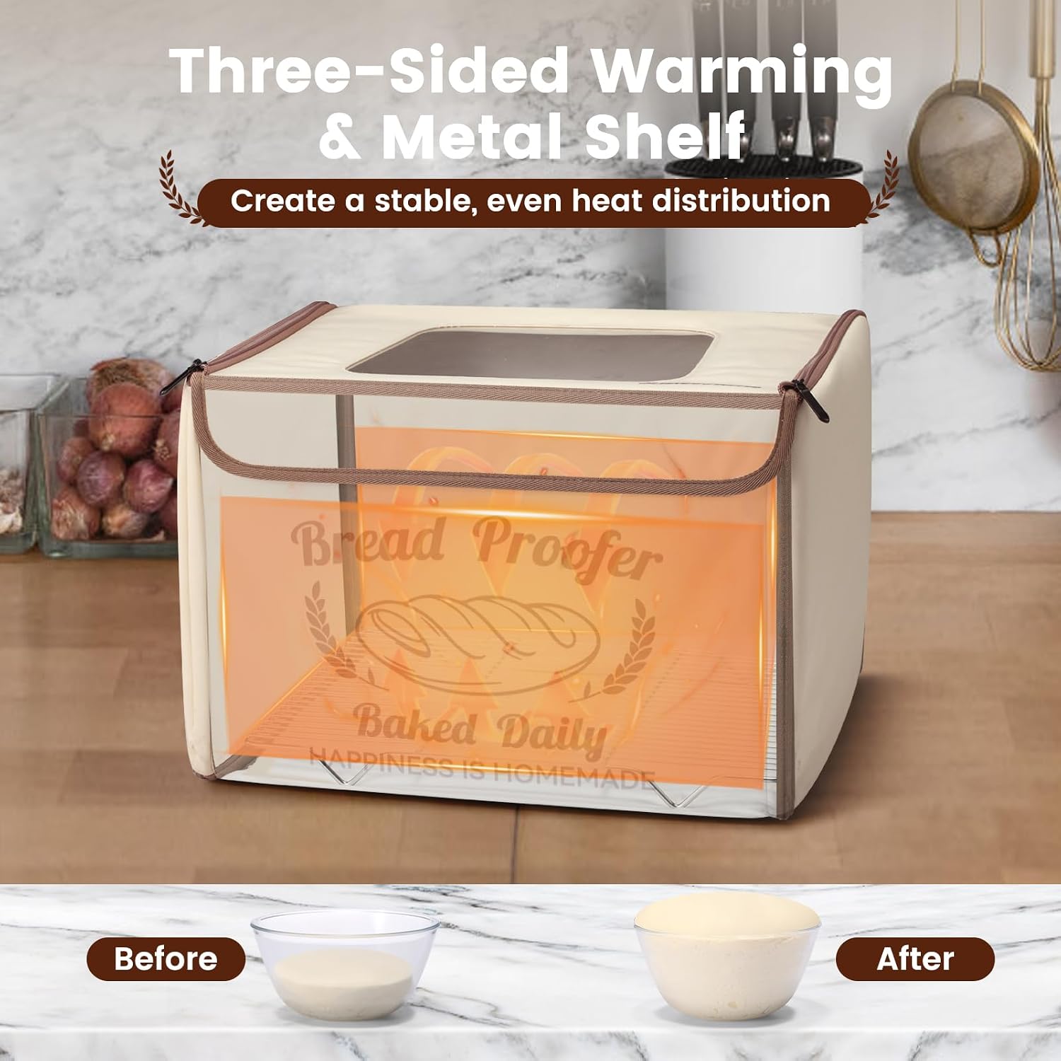 Thumbnail 1 de GIYUDOT Folding Bread Proofing Box with 50–113°F Temp Control & 48H Timer