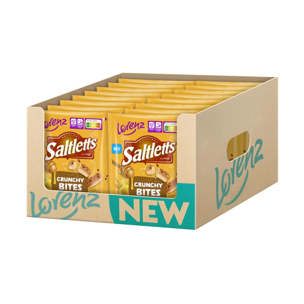 Detalle de LORENZ Saltletts Crunchy Bites Honey Mustard – 16 x 100 g vegetarisch