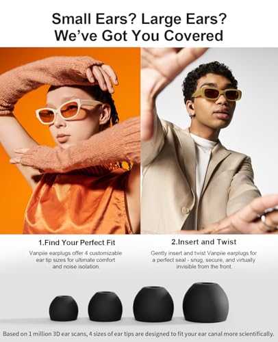 Thumbnail 3 de VANPIE tapones para los oídos 2026 (37 dB) de silicona, para dormir de lado y reducir ronquidos