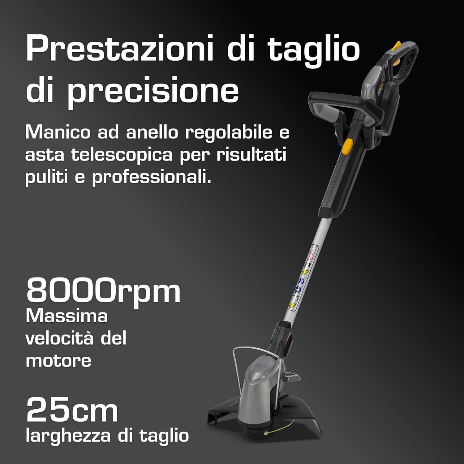 Detalle de Alpina ATR 20 Li Kit Tagliabordi a Batteria 20V (2Ah) con Asta Telescopica e Testina Filo Singolo