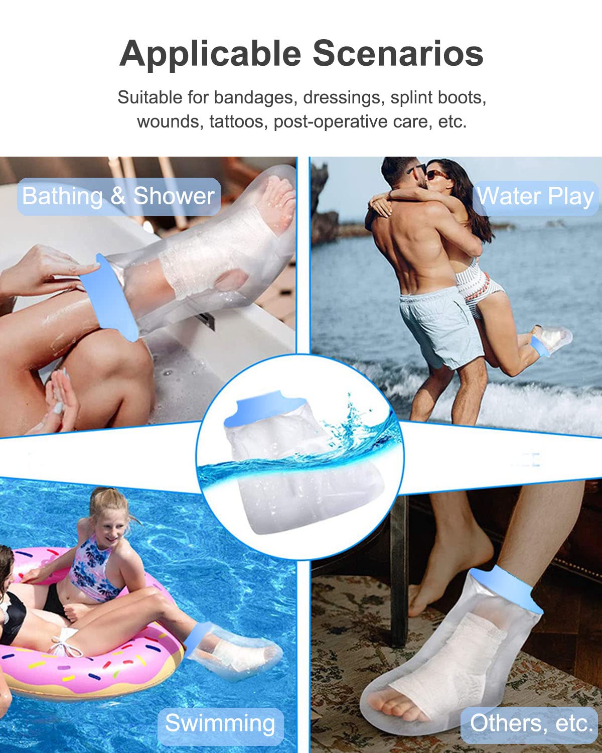Thumbnail 5 de CureSquad Waterproof Foot Cover for Shower