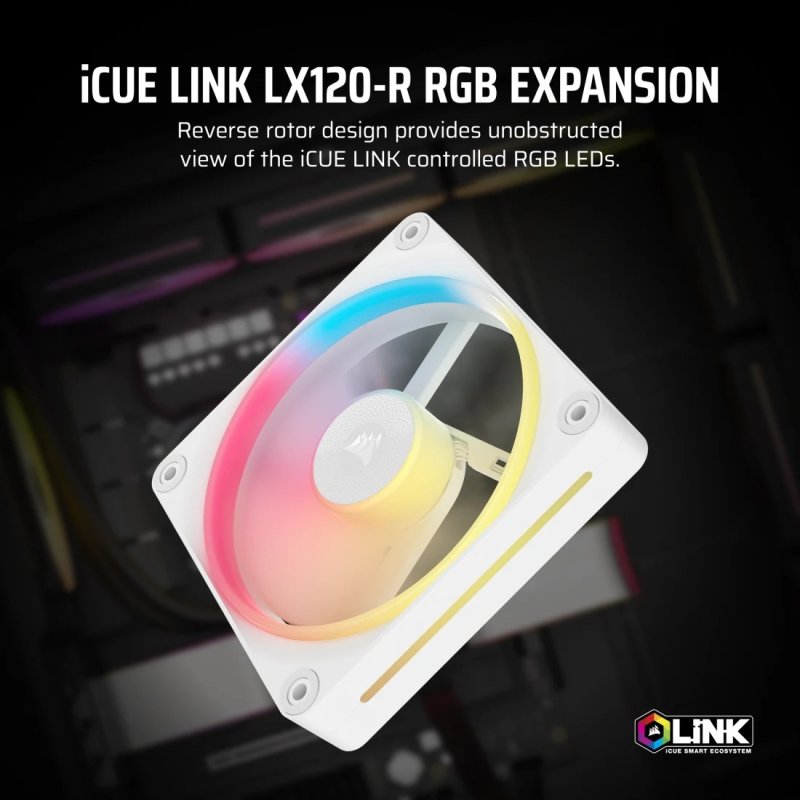Detalle 2 de Corsair iCUE LINK LX120-R 120mm RGB