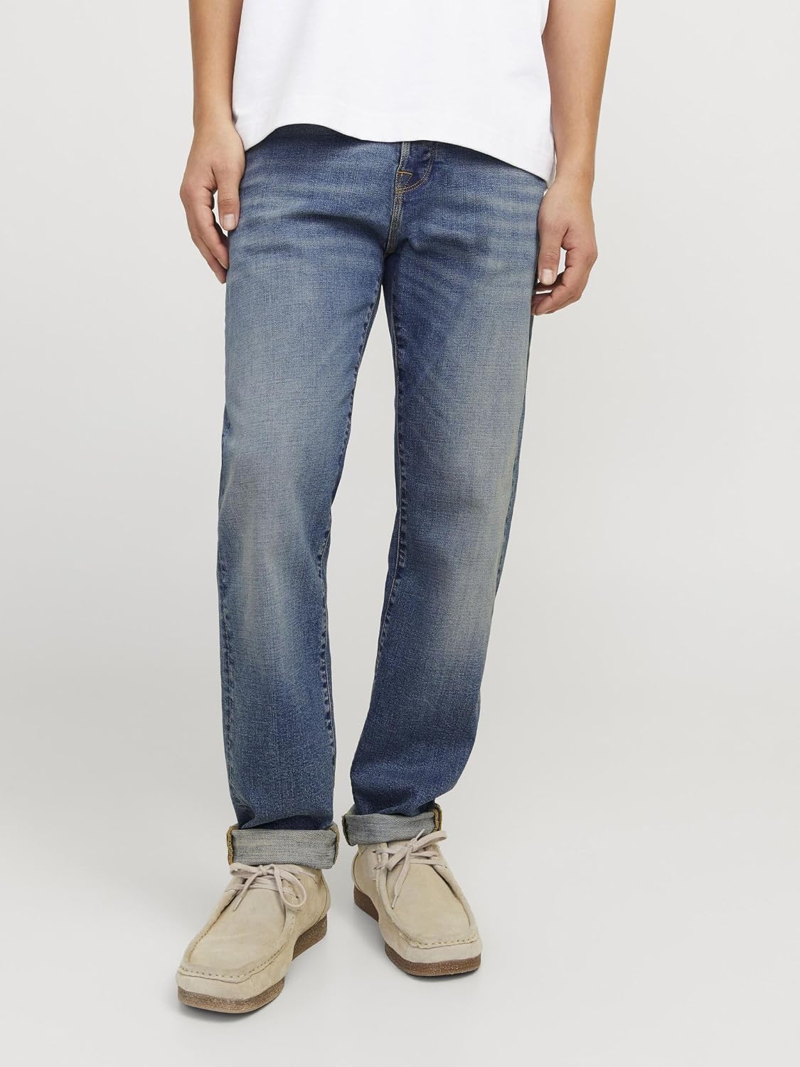 Detalle de Jack & Jones Jjimike Jjfox CB 080 – Jeans bleu denim pour hommes, 30W x 32L