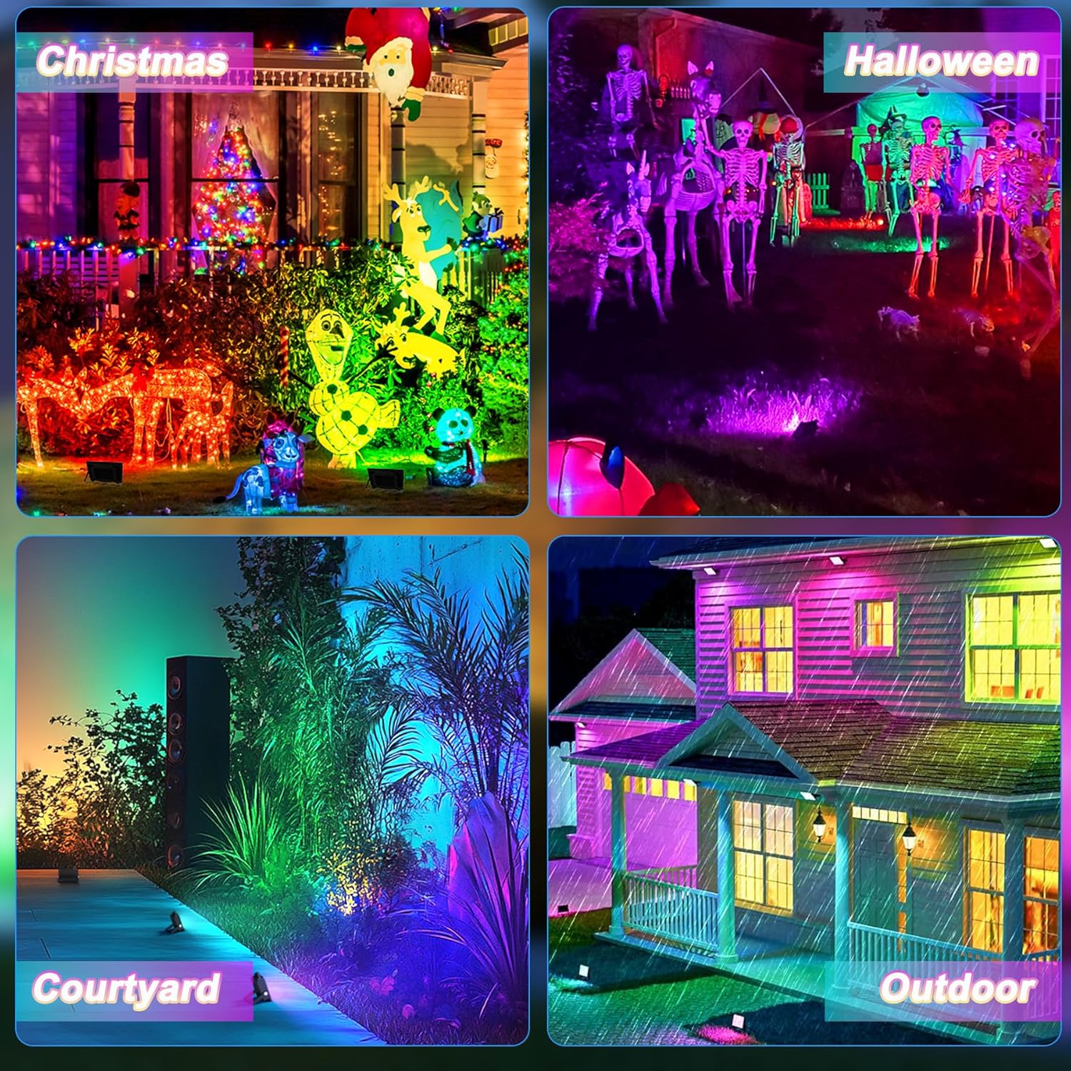 Thumbnail 6 de Indmird RGB LED Strahler 50W mit 360° Fernbedienung, Bluetooth-App & IP66 (Outdoor)