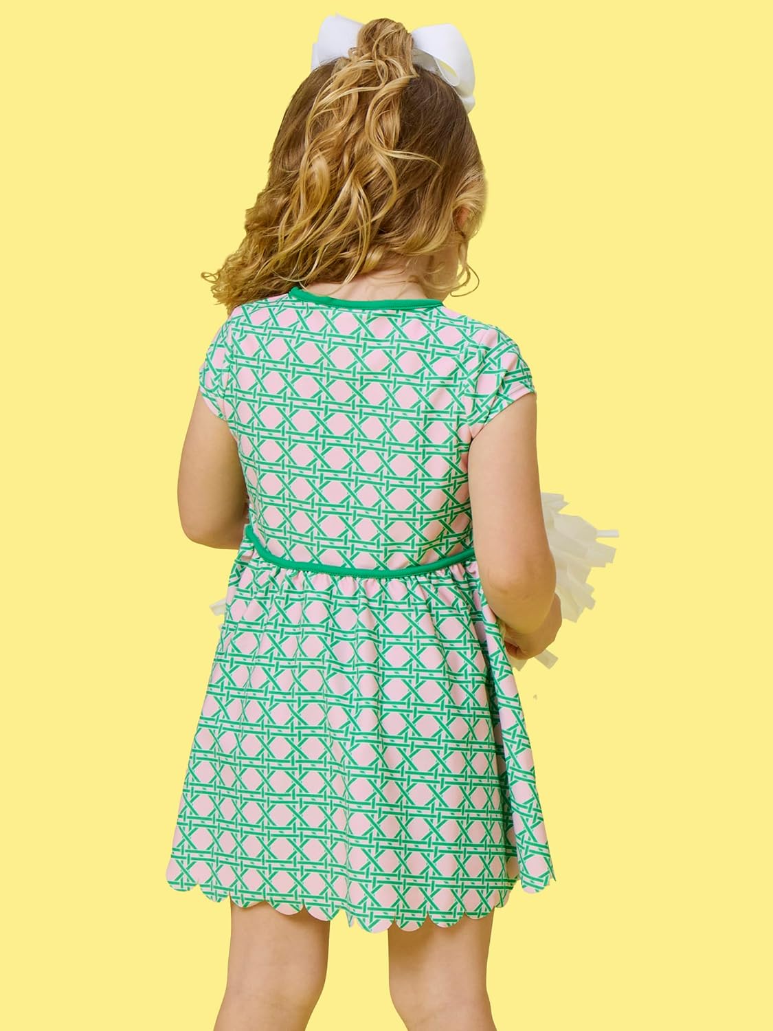 Detalle de RuffleButts Girls' Dress and Bike Shorts Set