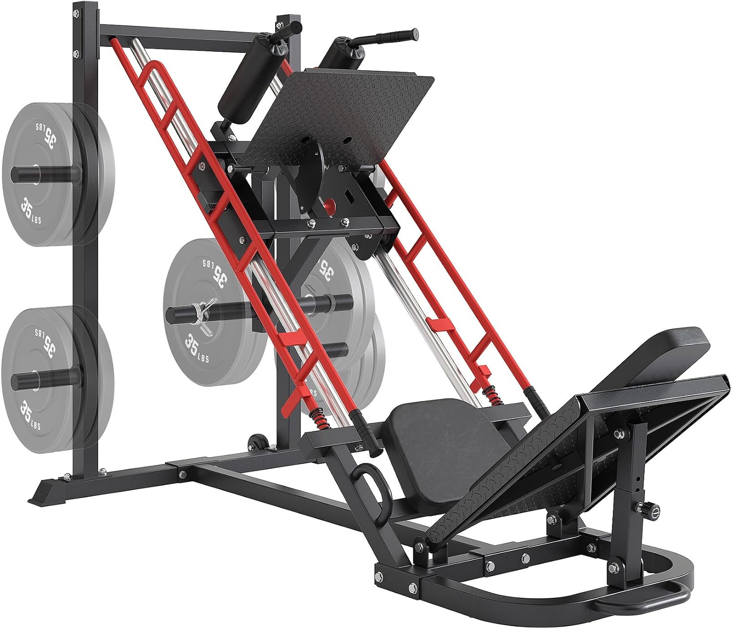Detalle de Dripex RDDDJ3P 2-in-1 Leg Press Hack Squat Machine, Adjustable Footplate