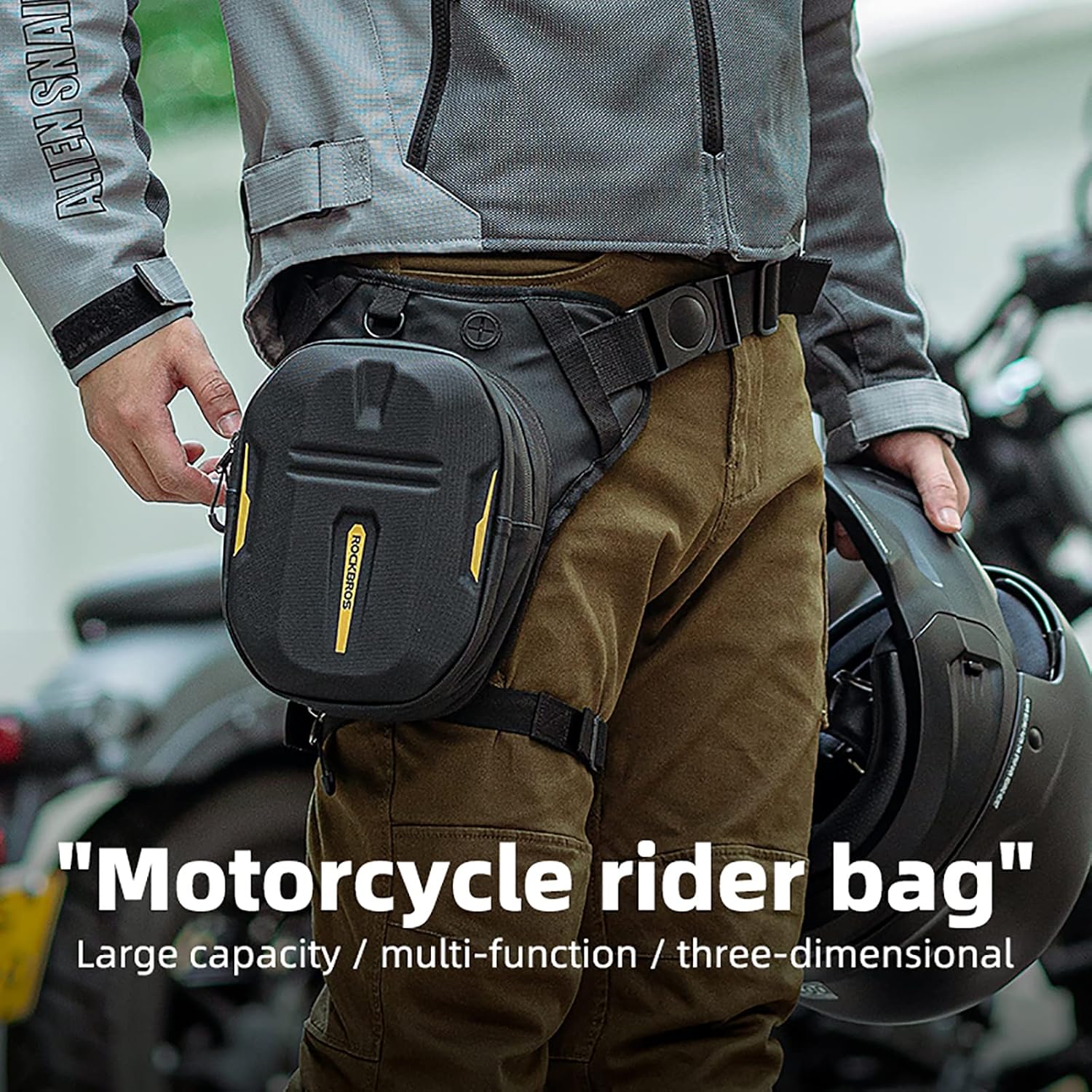 Thumbnail 1 de ROCKBROS Borsa da serbatoio con marsupio a tracolla magnetico espandibile per moto