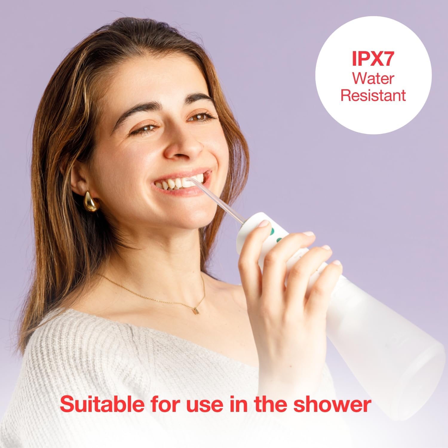 Detalle de Solac Aqua Pulse ID7841 tandsproeier, 320 ml, 3 modi en IPX7