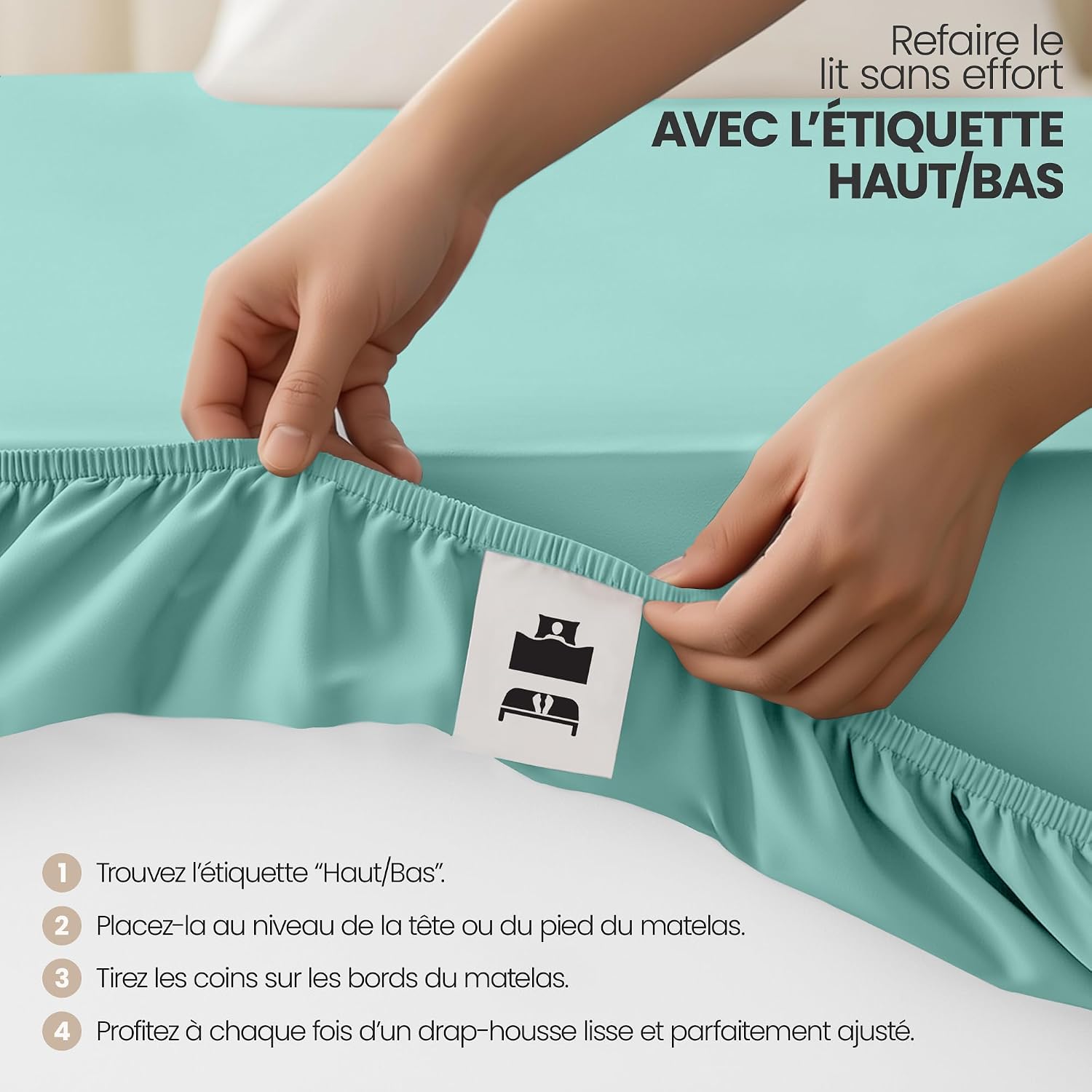 Thumbnail 5 de Utopia Bedding Draps housses 180 x 200 cm, 35 cm