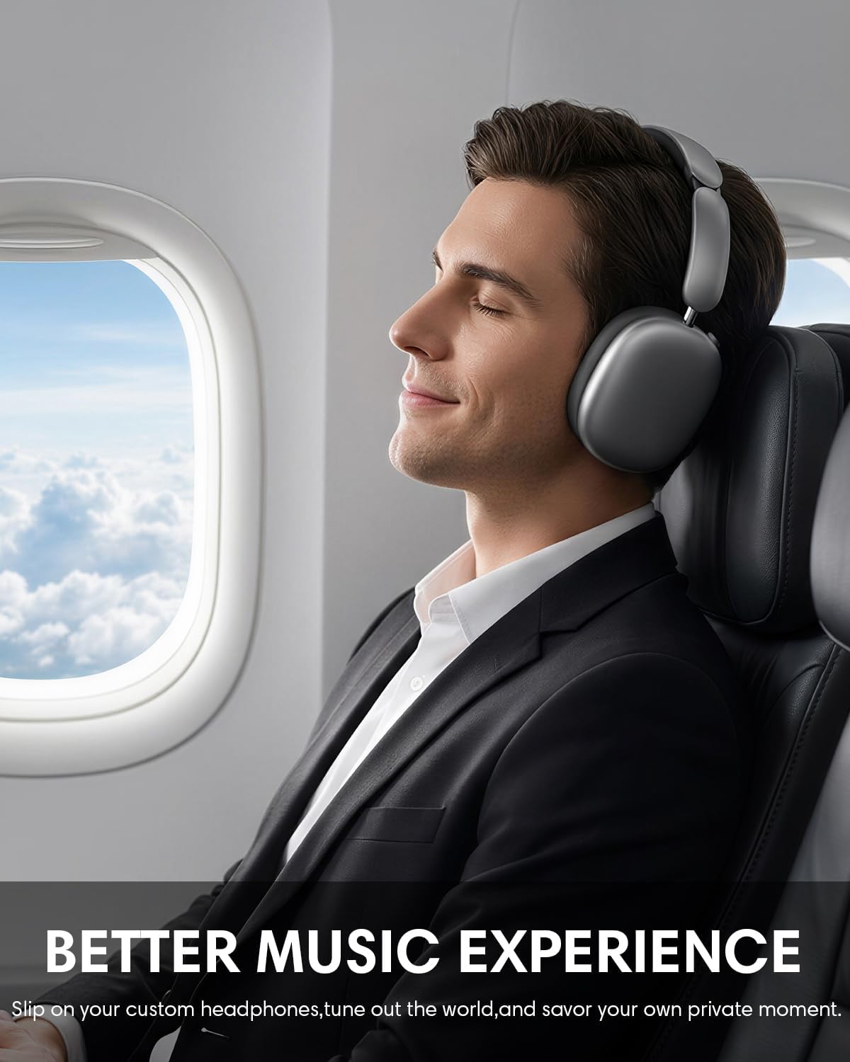 Thumbnail 6 de Wentronic Y02 Active Noise Cancelling Headphones – Wireless Over-Ear, 60H Battery, Bluetooth 5.4 (Grey)