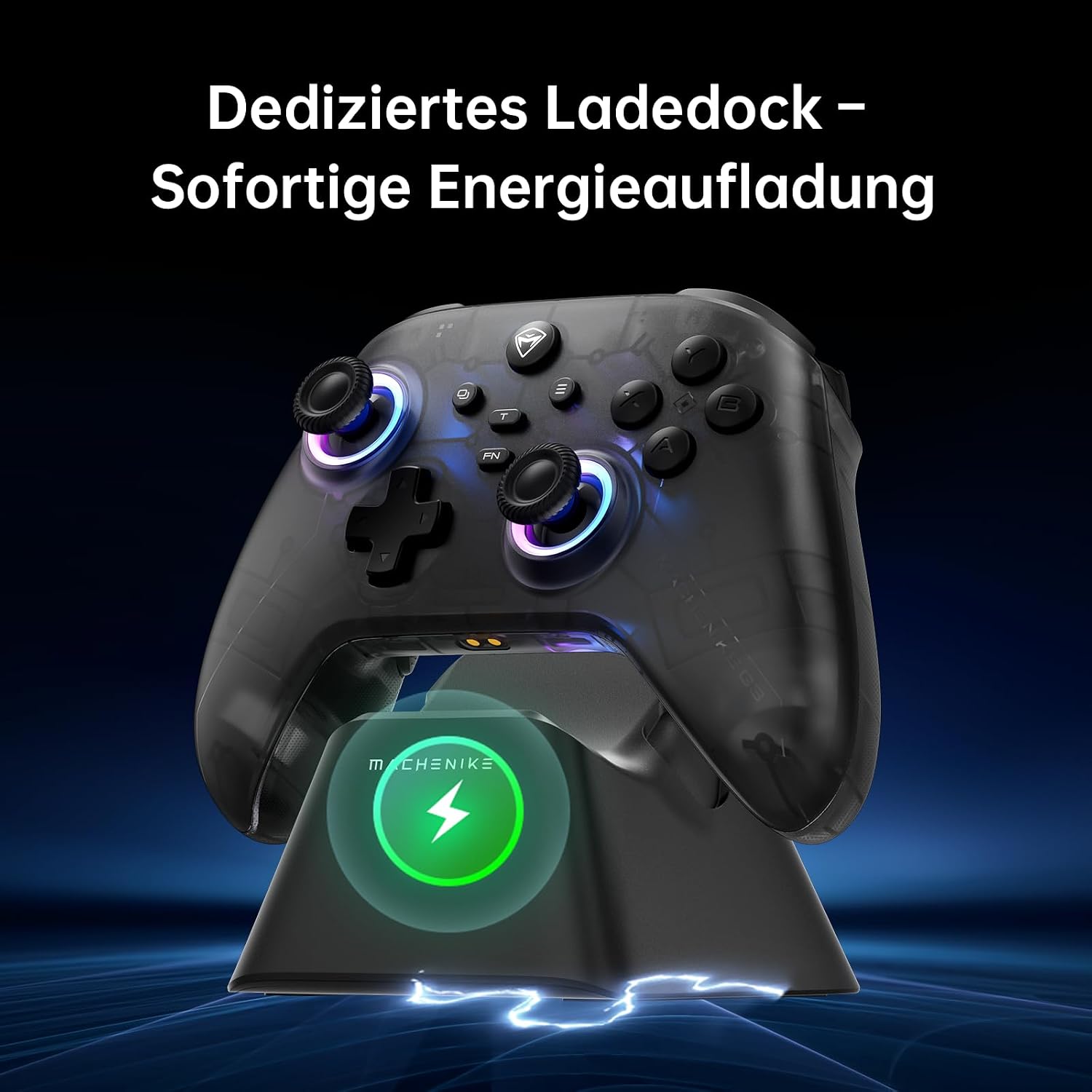 Thumbnail 3 de Machenike G3V2 Wireless-Controller für den PC – 2 Hall-Effekt-Sticks, 2 zuschaltbare Tasten, 1000mAh Akku, RGB (G3V2)