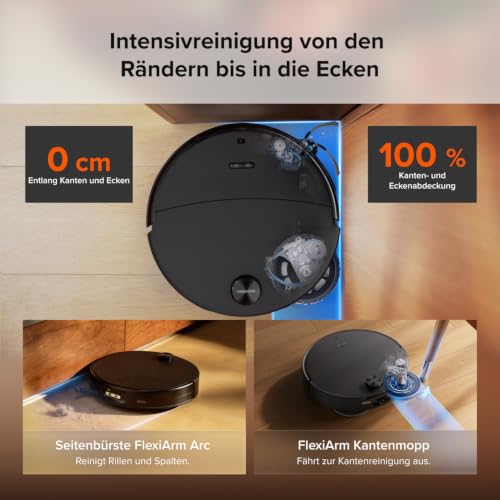 Detalle de roborock Saros 20 Neo Saugroboter mit Wischfunktion – leistungsstarke Allround-Reinigung für Haustierbesitzer