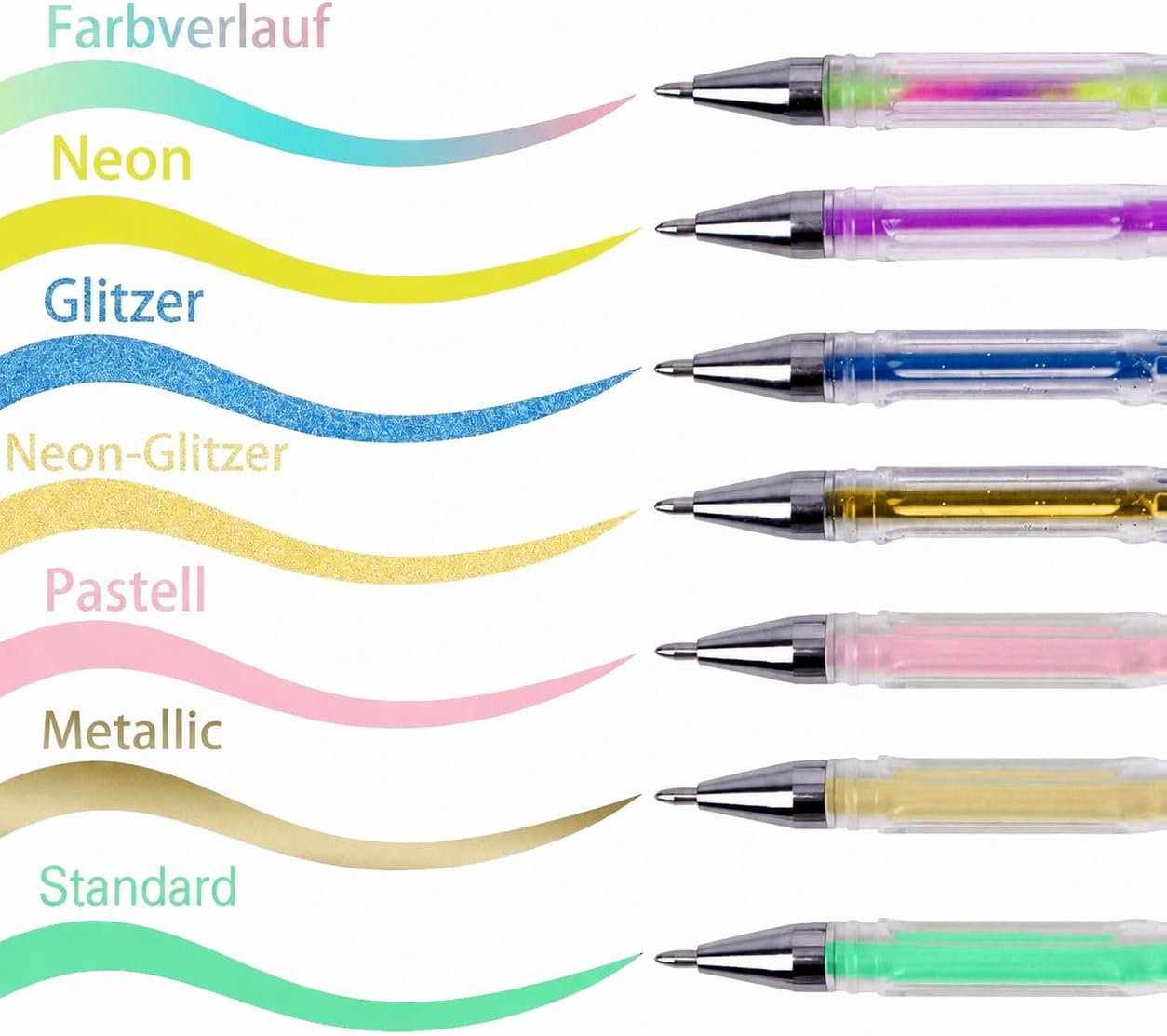 Thumbnail 6 de Vozuna Glitzer Gelstifte 145er-Set für Kreativ