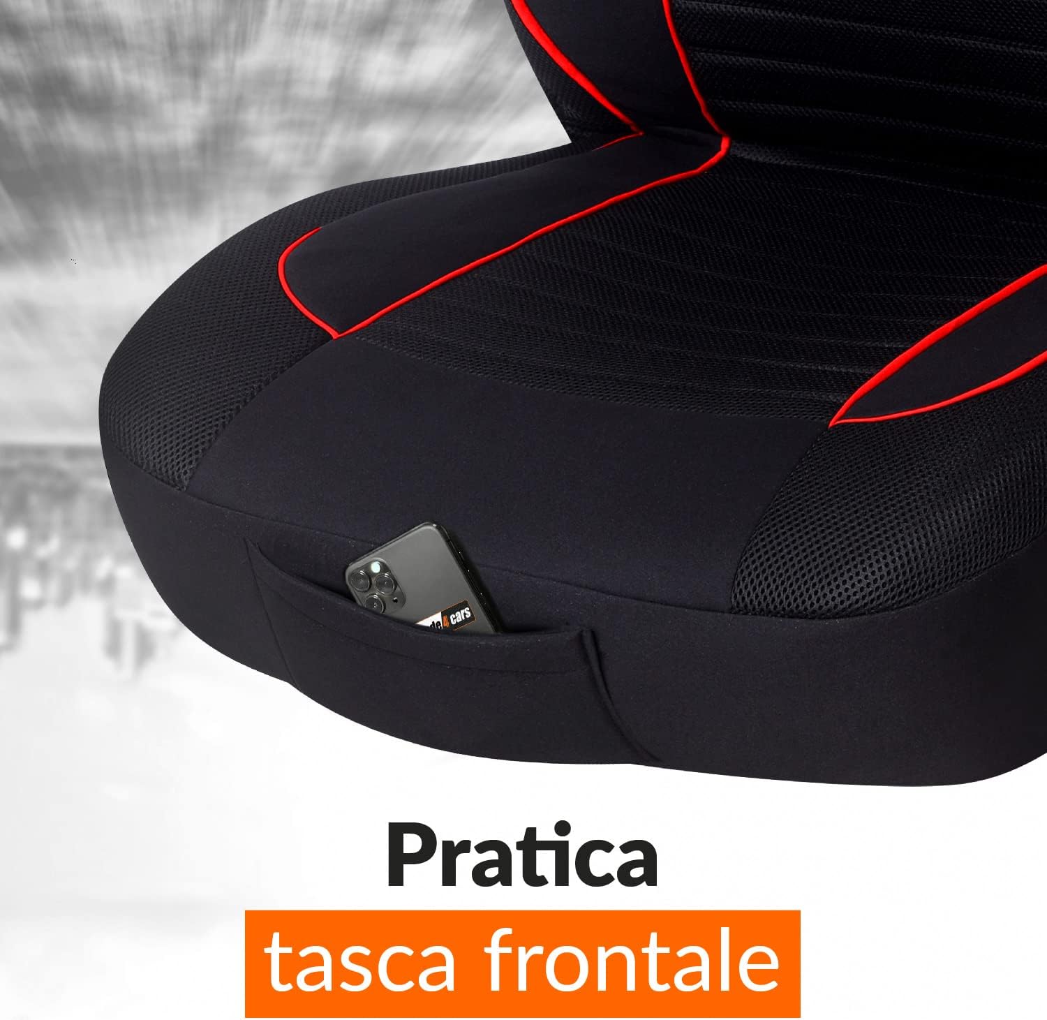Thumbnail 3 de Upgrade4cars Coprisedili Universali Rosso Nero
