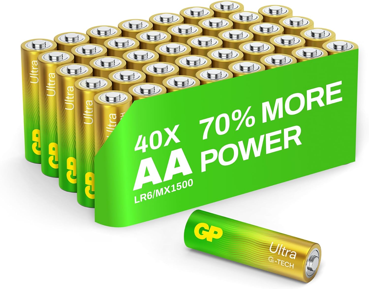 Thumbnail 6 de GP Ultra AA Batteries 40 Pack (1.5V Alkaline) – Reliable Power for Everyday Devices