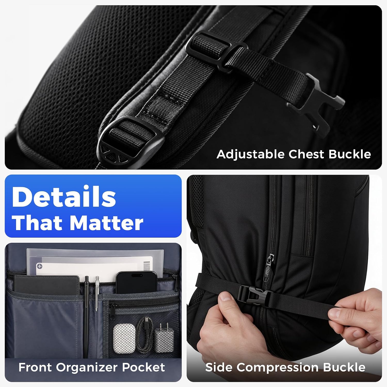 Thumbnail 6 de MATEIN Carry on Backpack: Extra Large Expandable Travel Companion