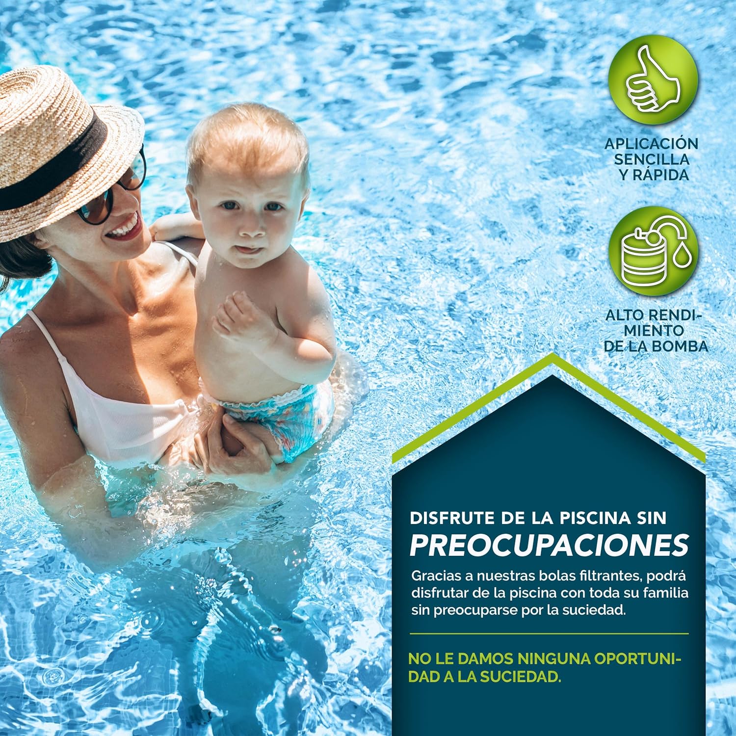 Detalle 2 de tillvex® Bolas de filtro 1400 g para piscina