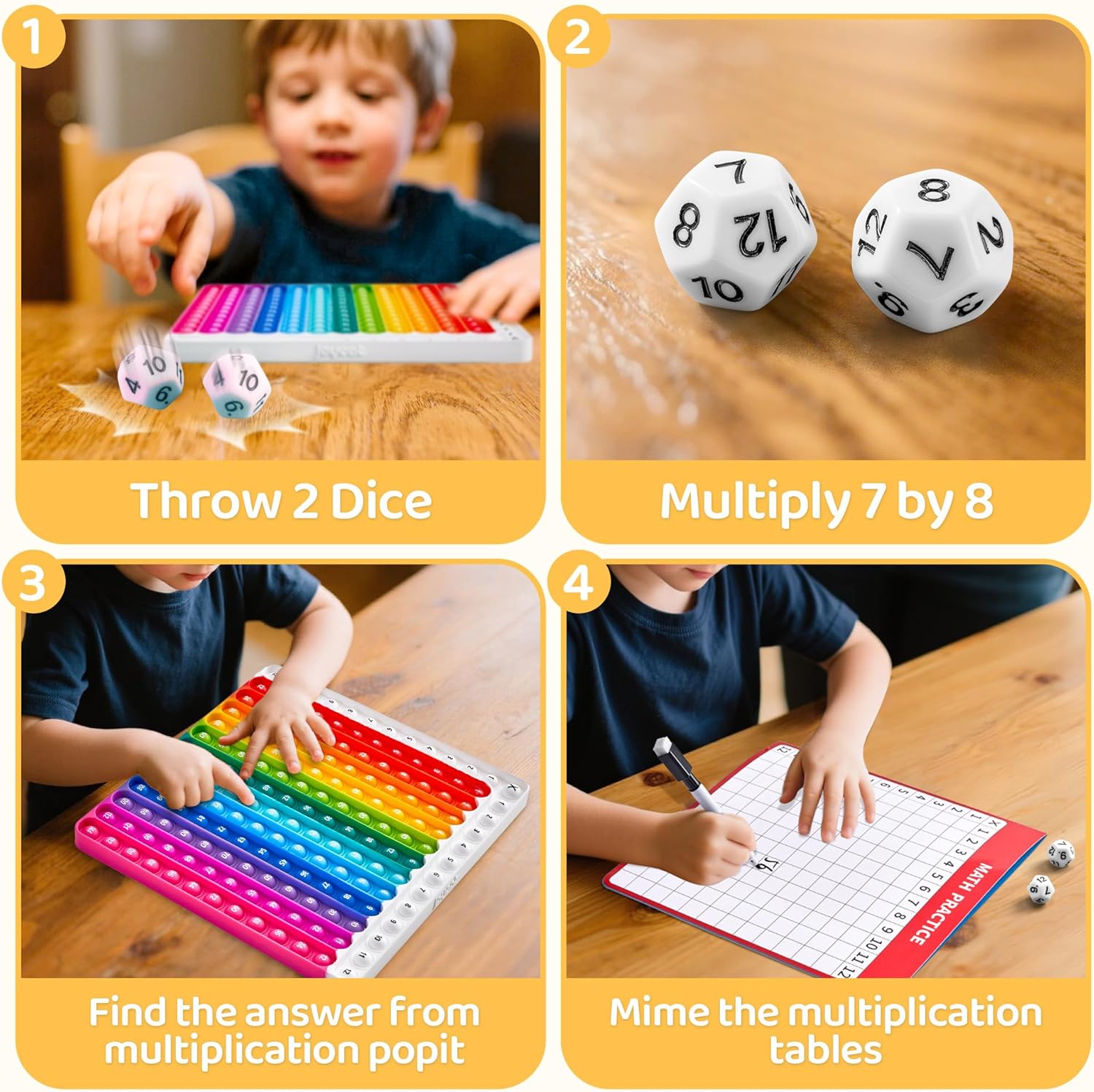 Thumbnail 1 de JoyCat Multiplication Chart 9.8 x 10.2in fidget toy